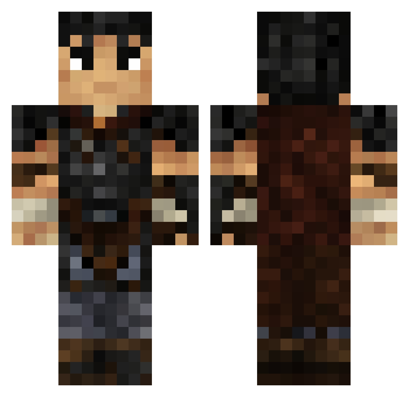 jkjfi Minecraft skin, front and back view
