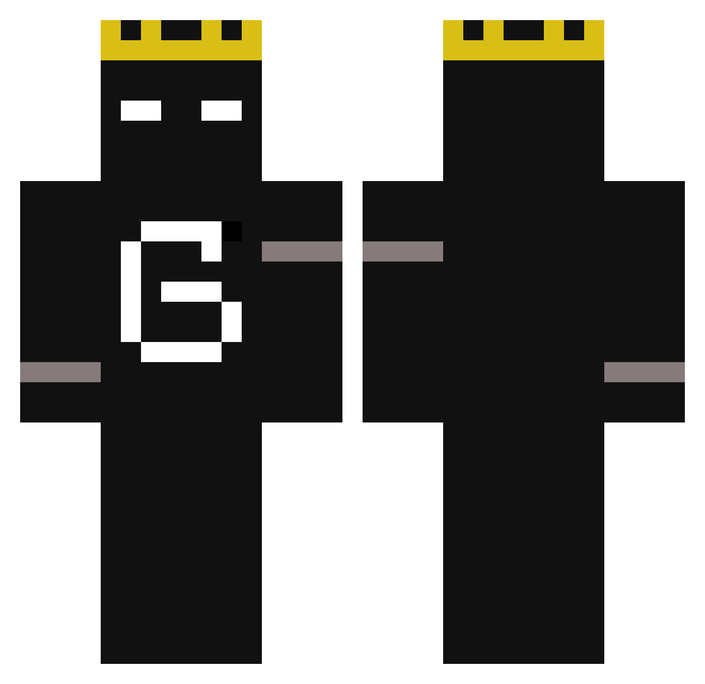GabriXD011 Minecraft skin, front and back view