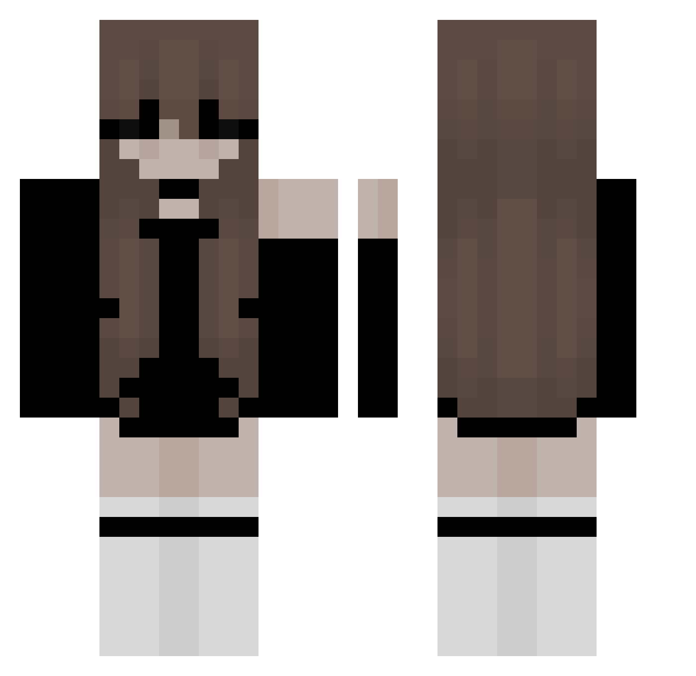 SAZIQ Minecraft skin, front and back view