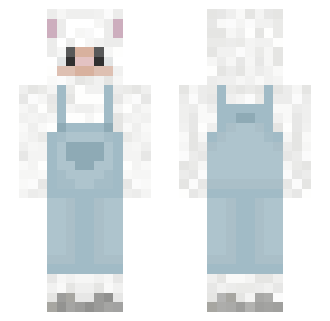 Zoopoo Minecraft skin, front and back view