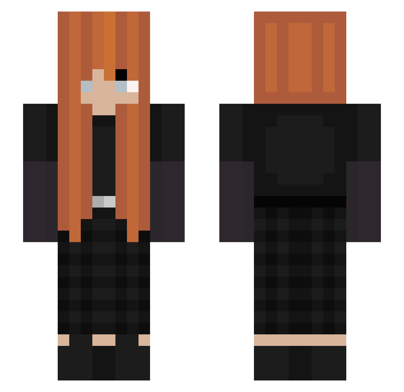 Maurea Minecraft skin, front and back view