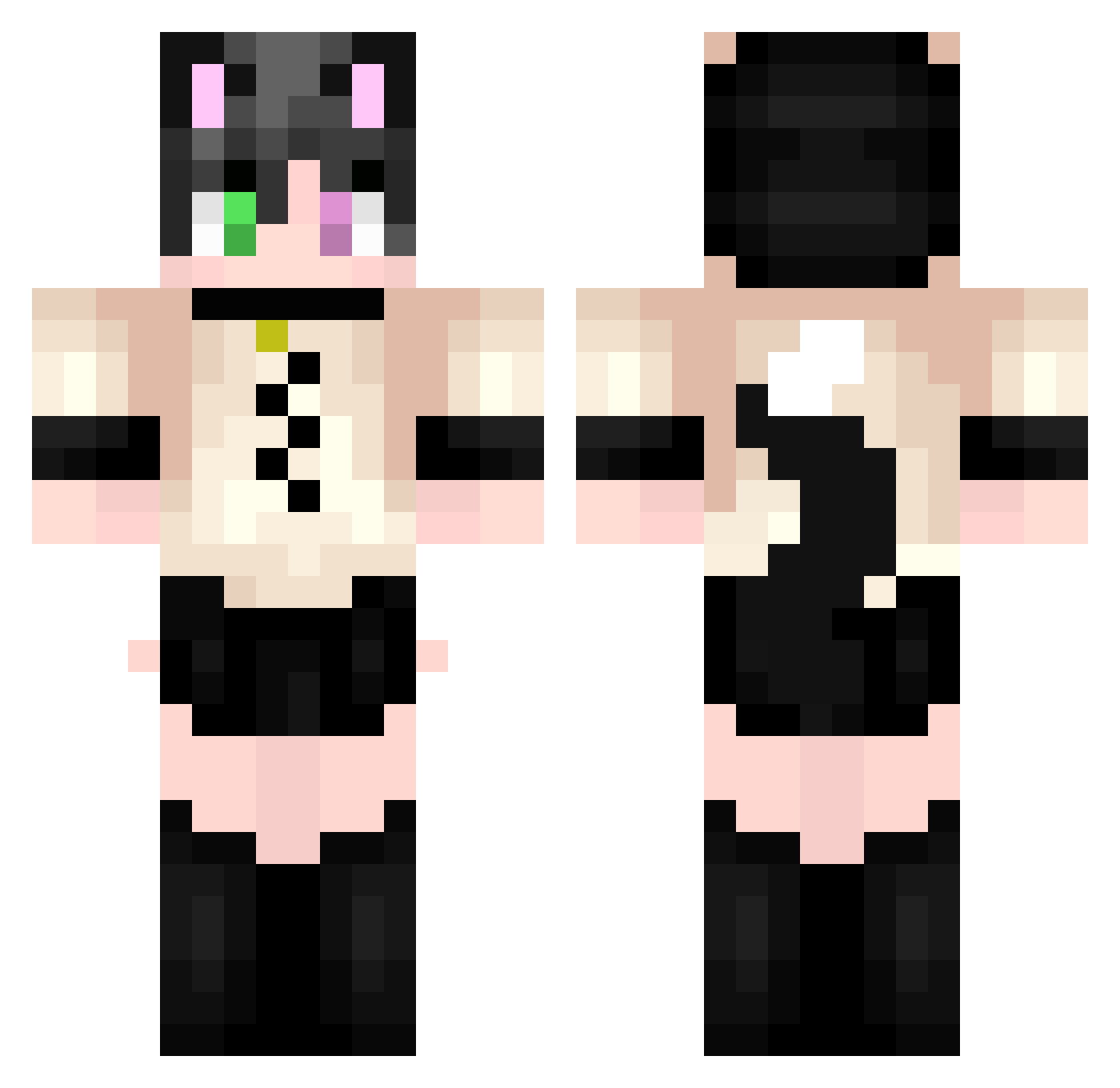 MichaliuCZ Minecraft skin, front and back view