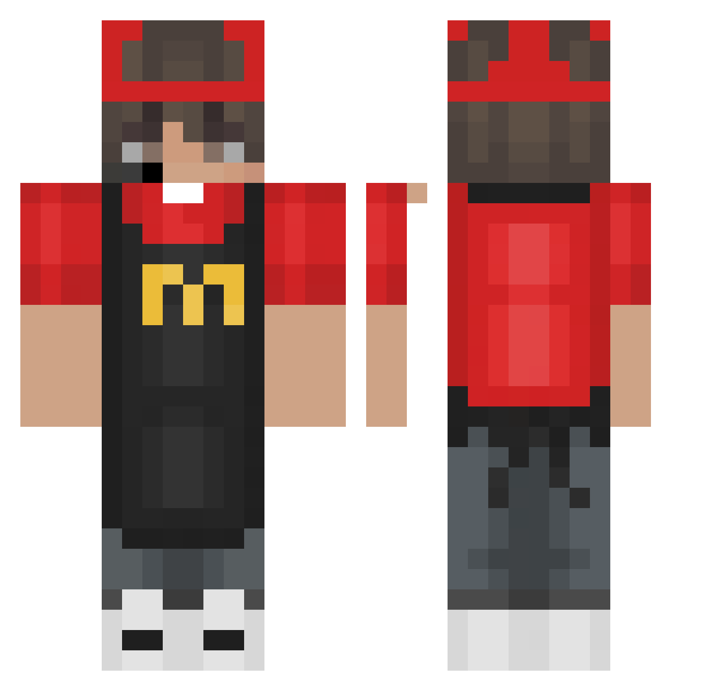 bearlandgame372 Minecraft skin, front and back view