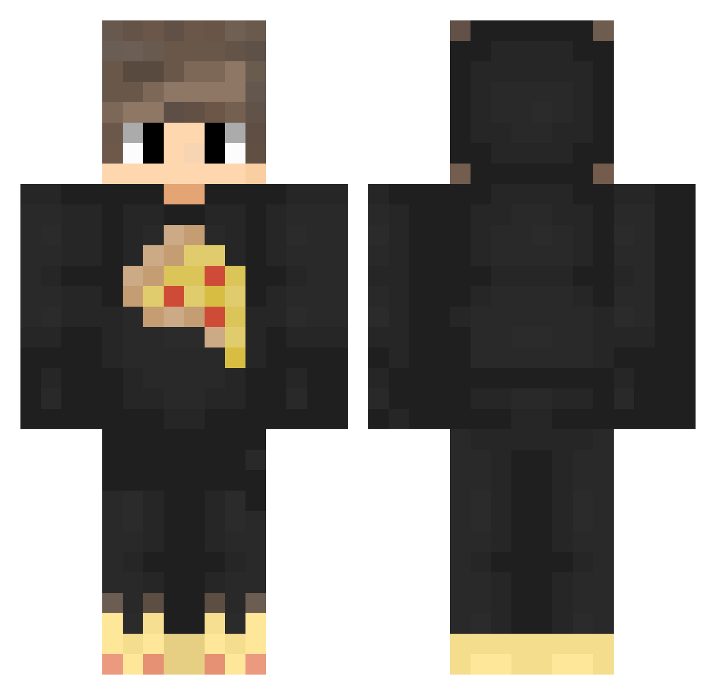 bastelndes Minecraft skin, front and back view