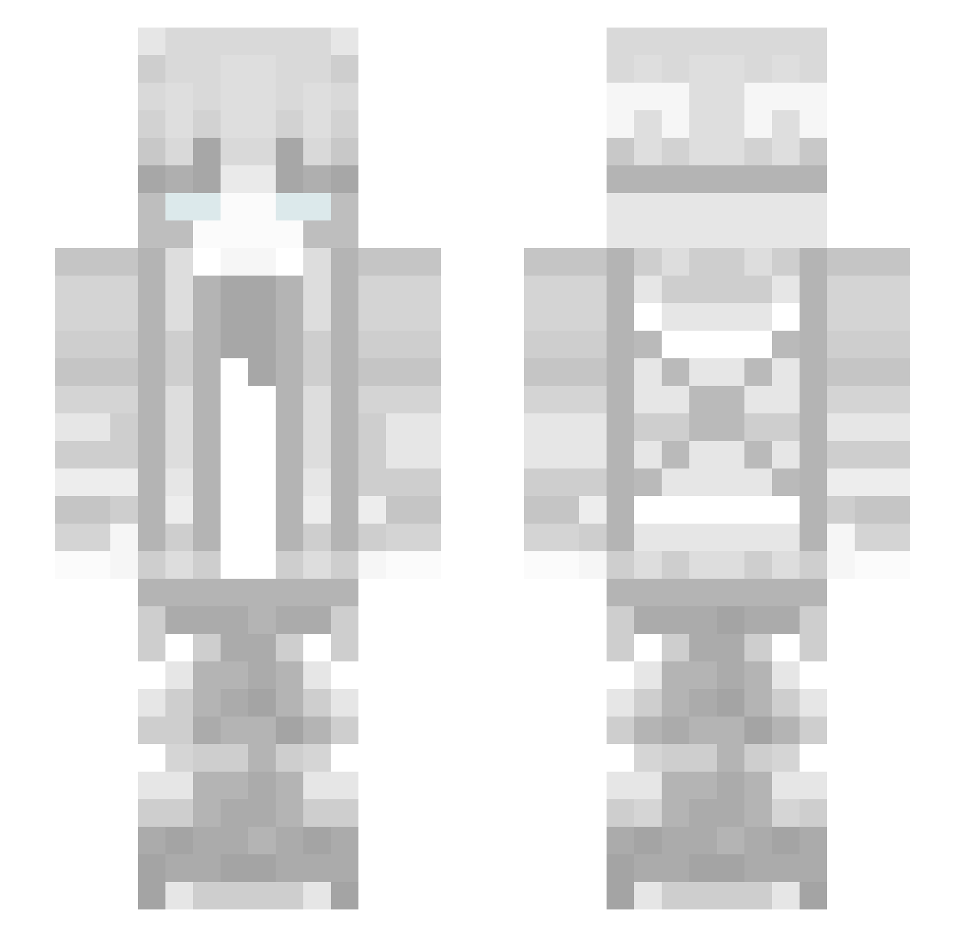 Polmy Minecraft skin, front and back view