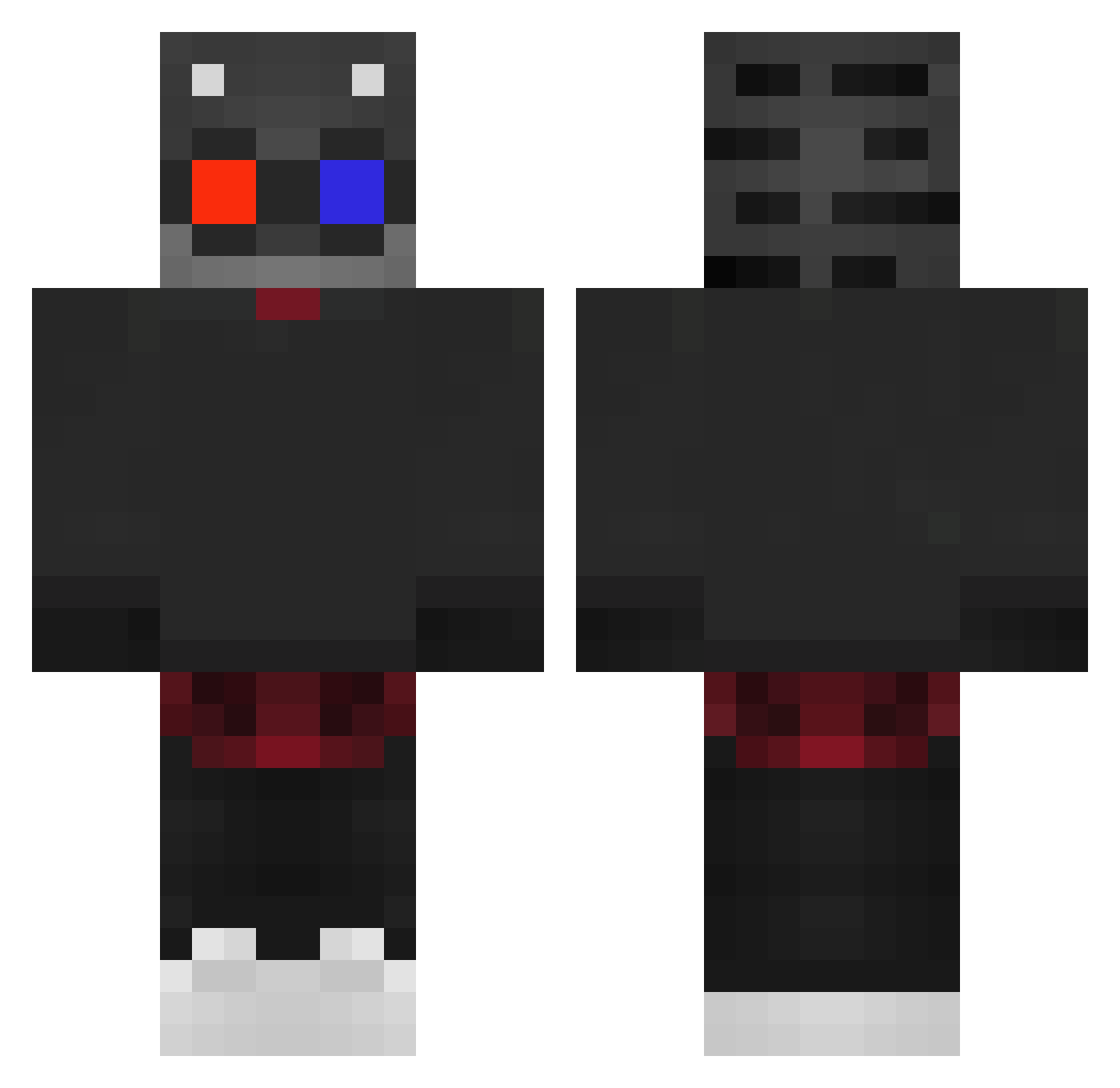 SlothBaban Minecraft skin, front and back view