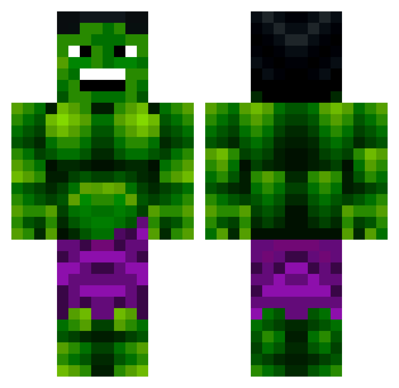 Kayvan Minecraft skin, front and back view