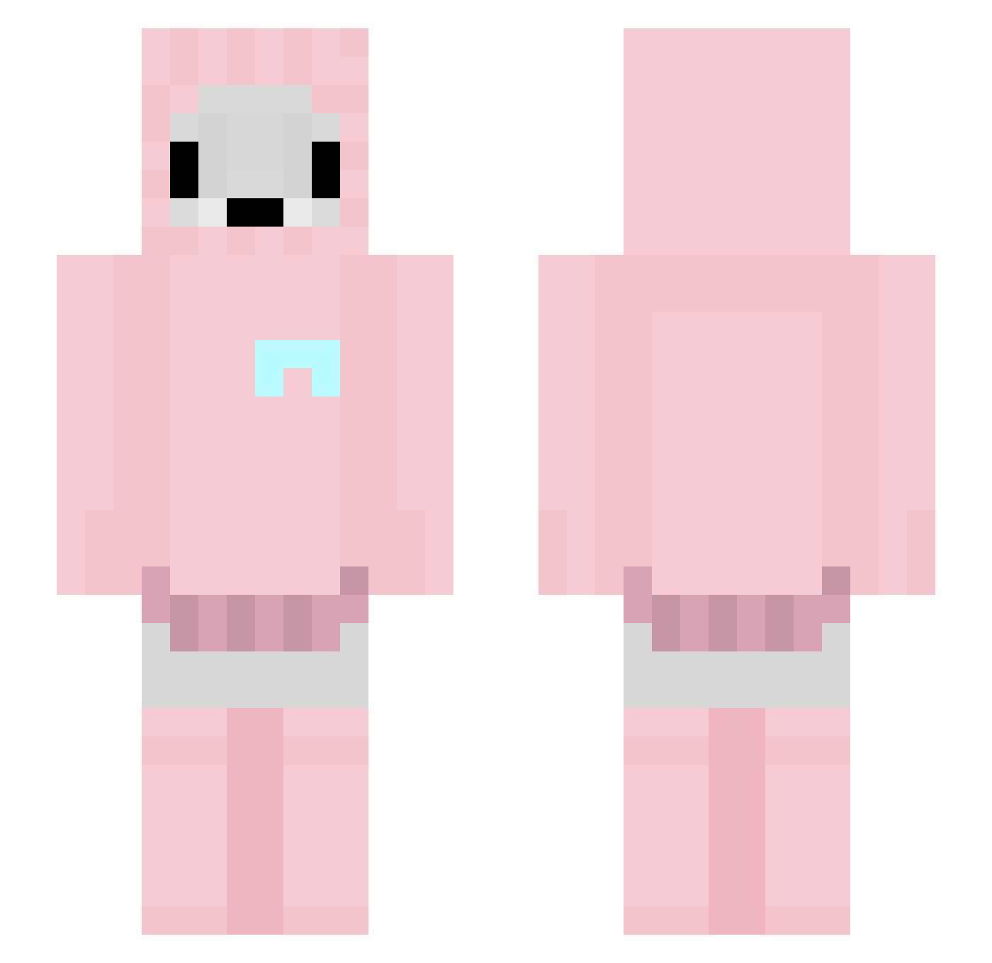 zPolarbear Minecraft skin, front and back view