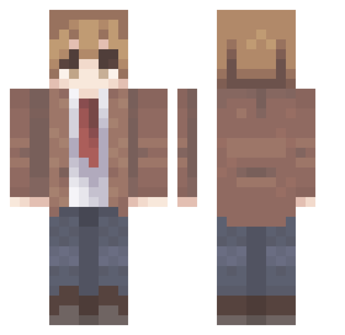 slow_shadow Minecraft skin, front and back view