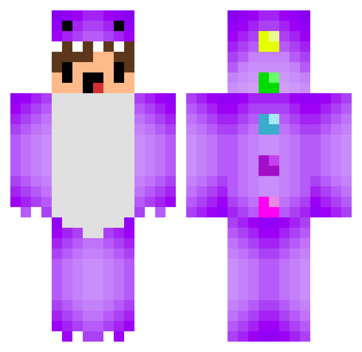 Pesyter_exe Minecraft skin, front and back view