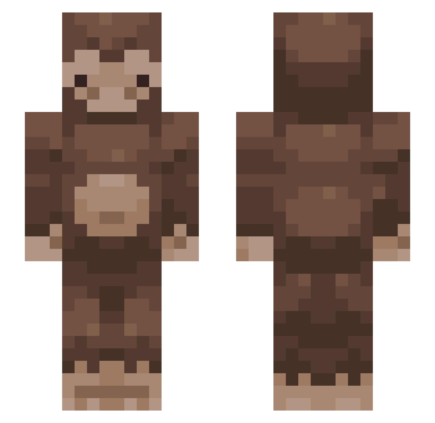 Ph4ntom1 Minecraft skin, front and back view