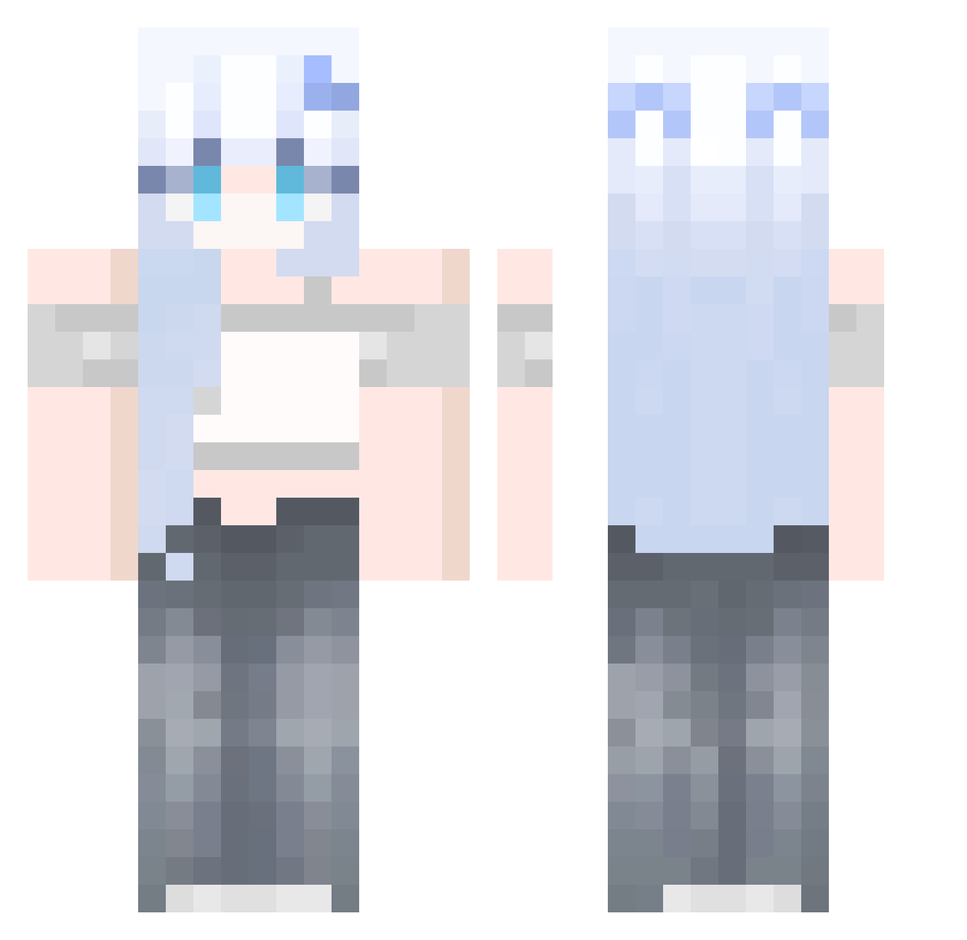PX_monster Minecraft skin, front and back view