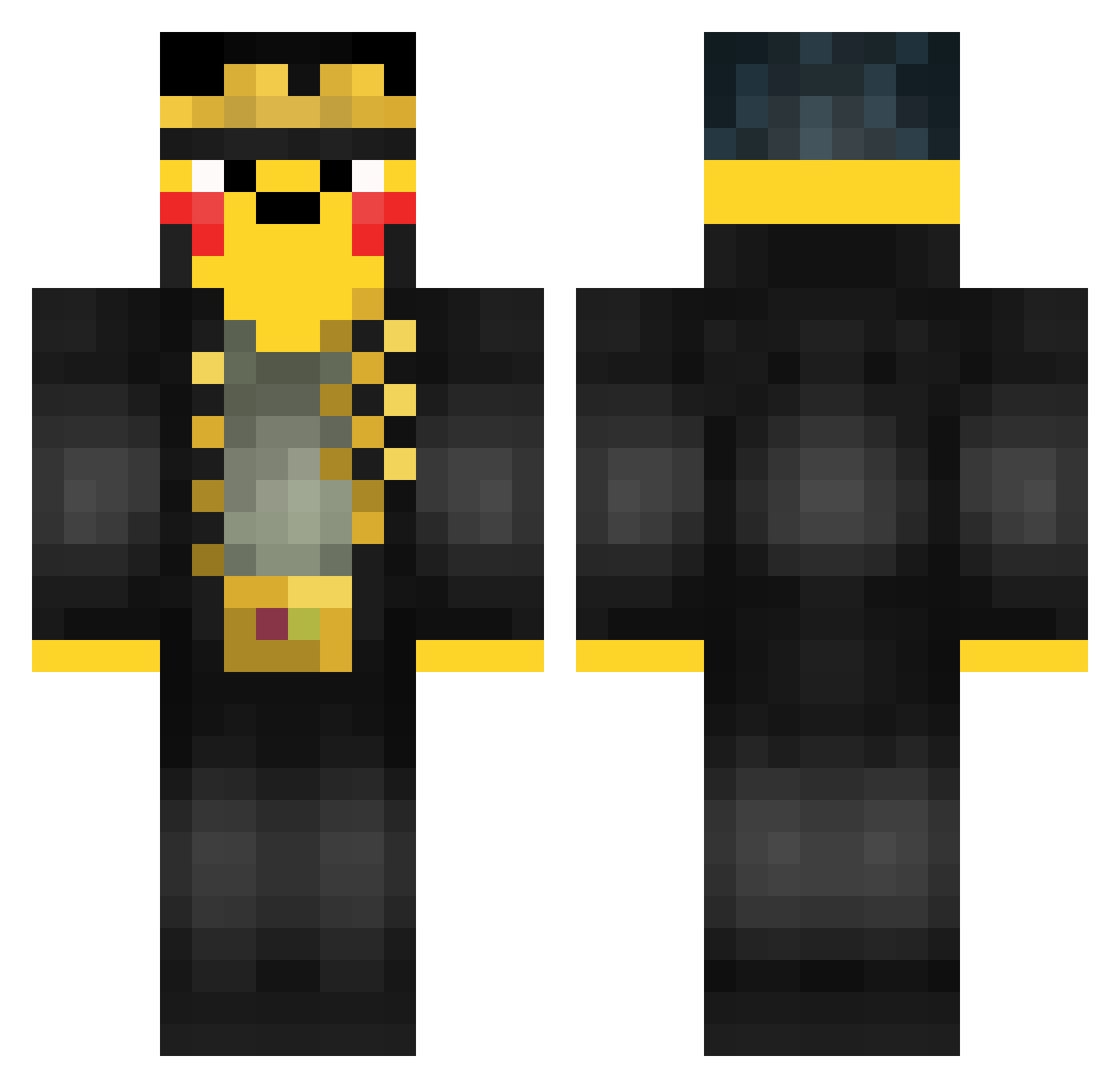 ryousei1222 Minecraft skin, front and back view