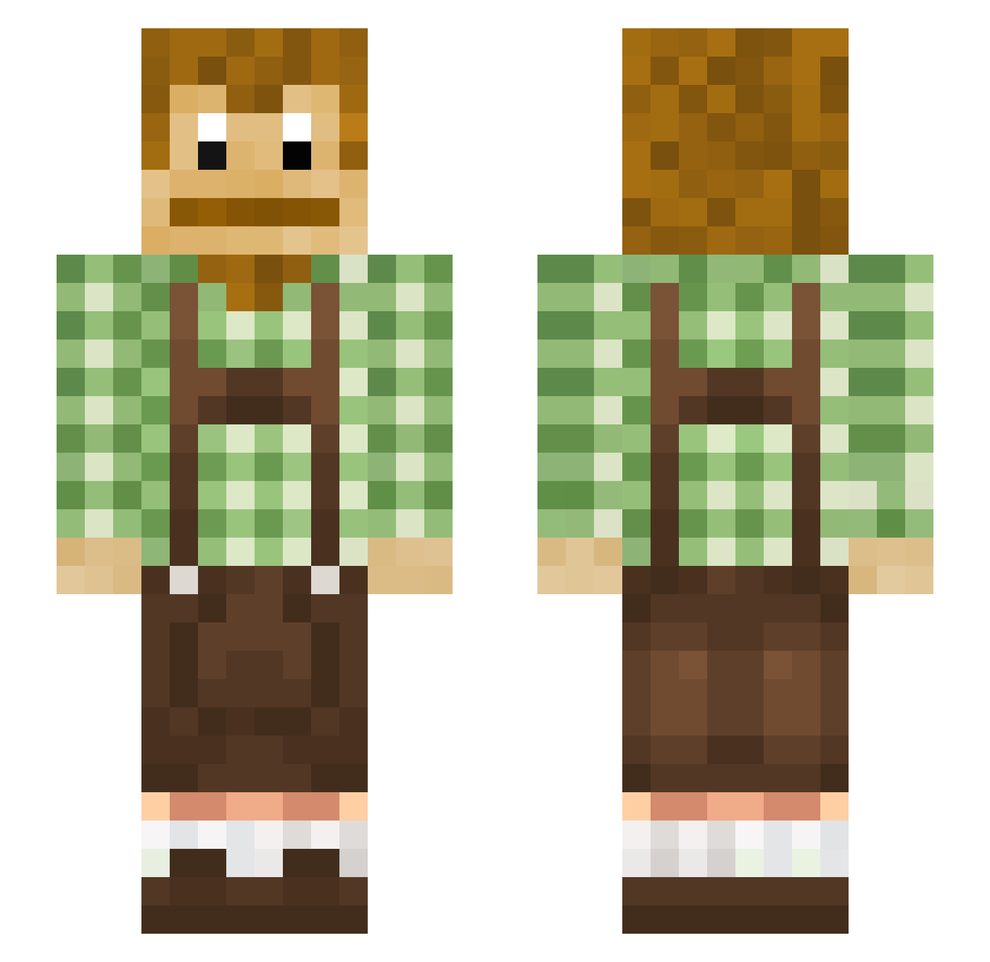 Ben253695 Minecraft skin, front and back view