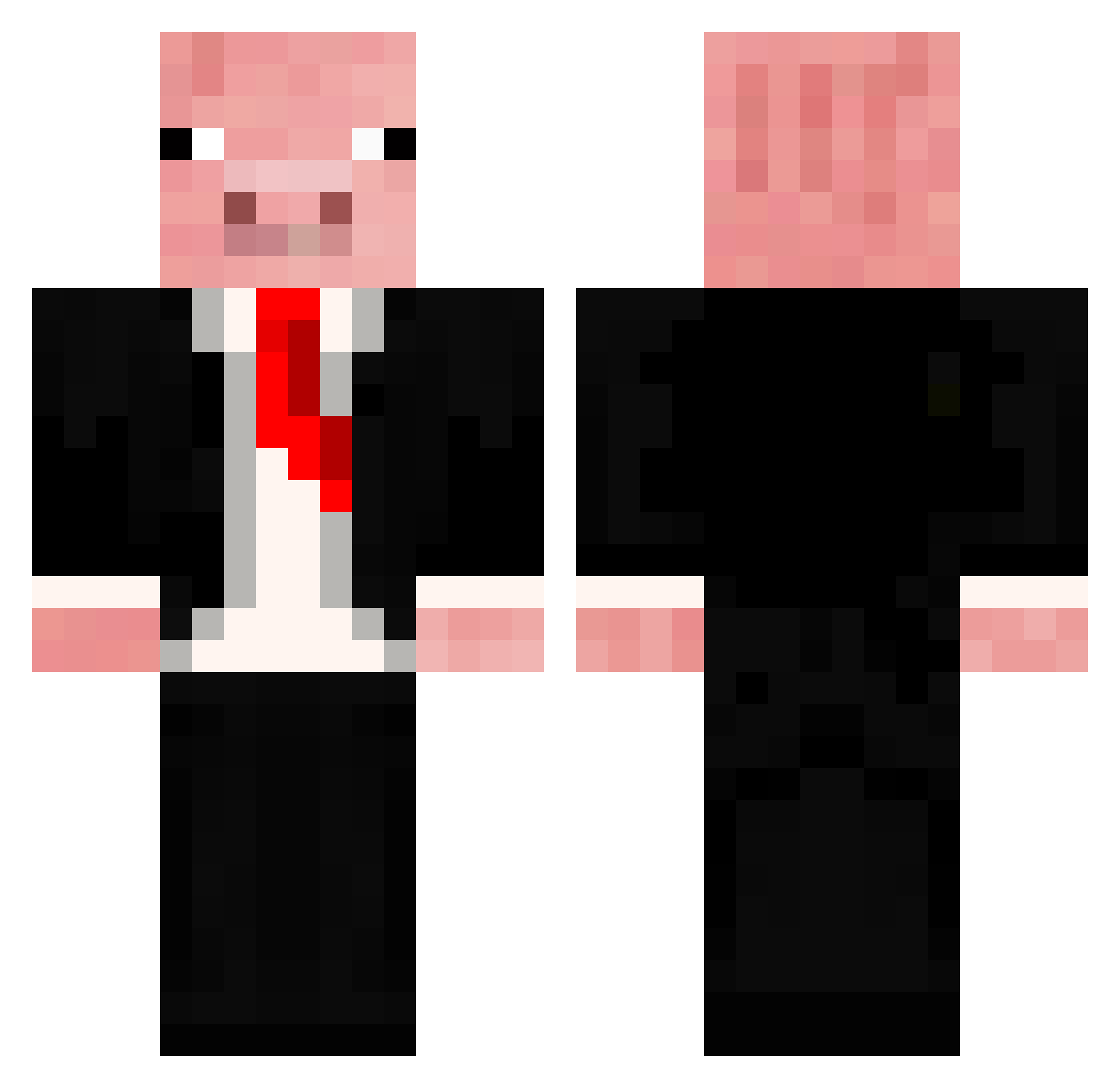 DarzentasPRO Minecraft skin, front and back view