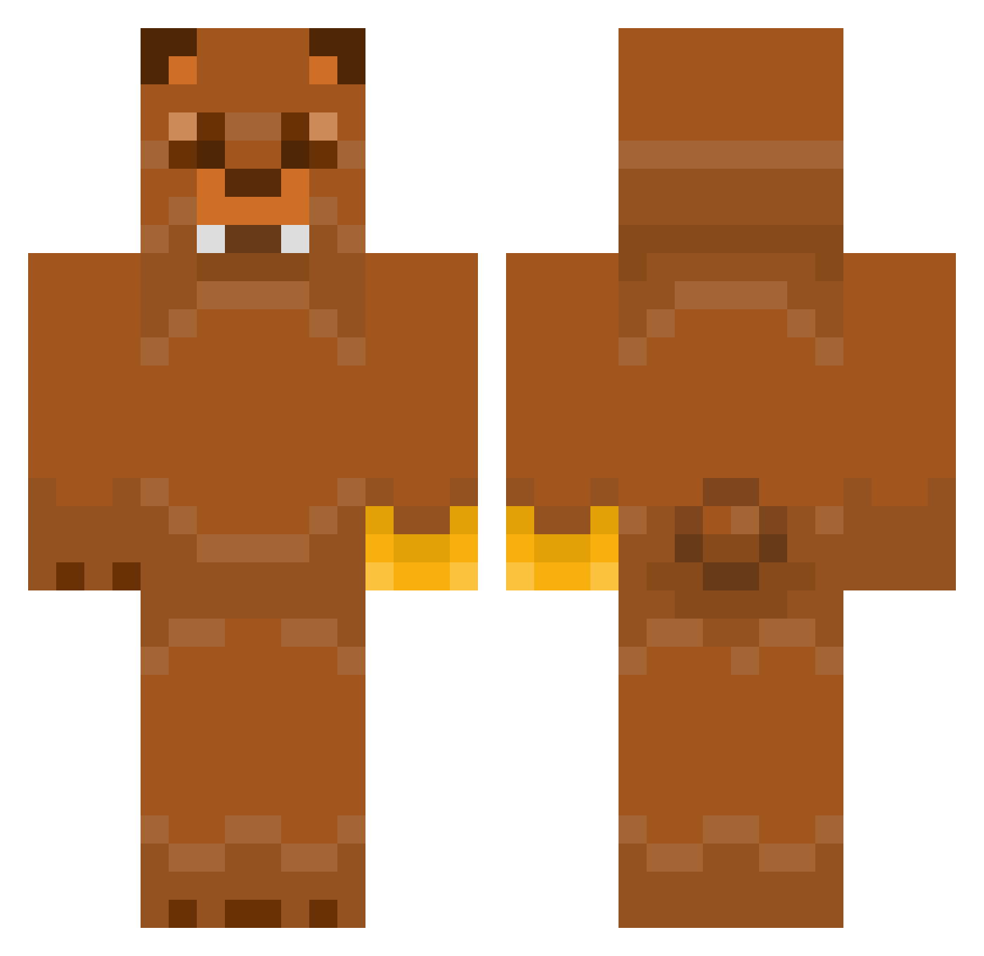 SabaSebastian Minecraft skin, front and back view