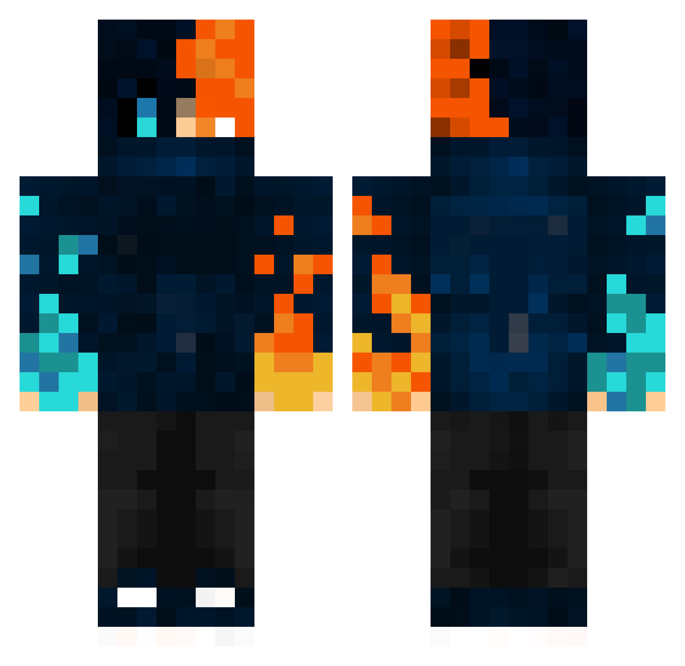 twdoomer Minecraft skin, front and back view