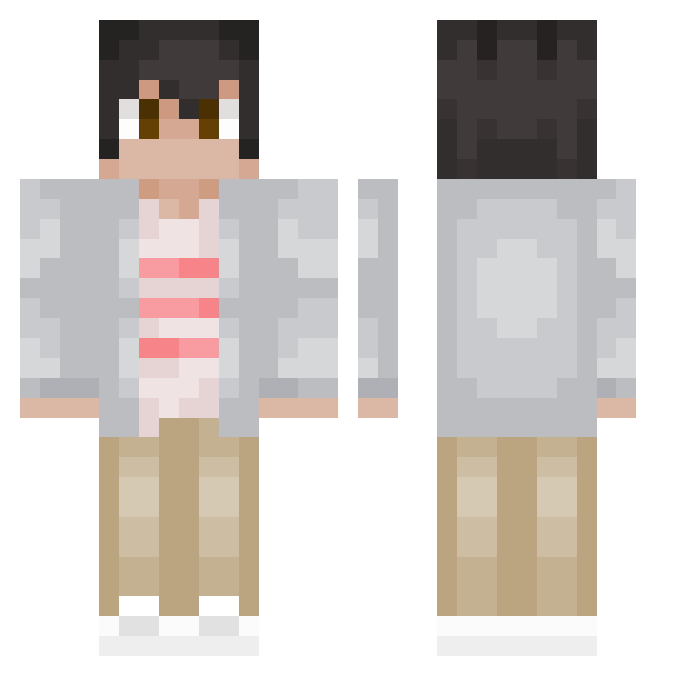 OutcastAlec Minecraft skin, front and back view