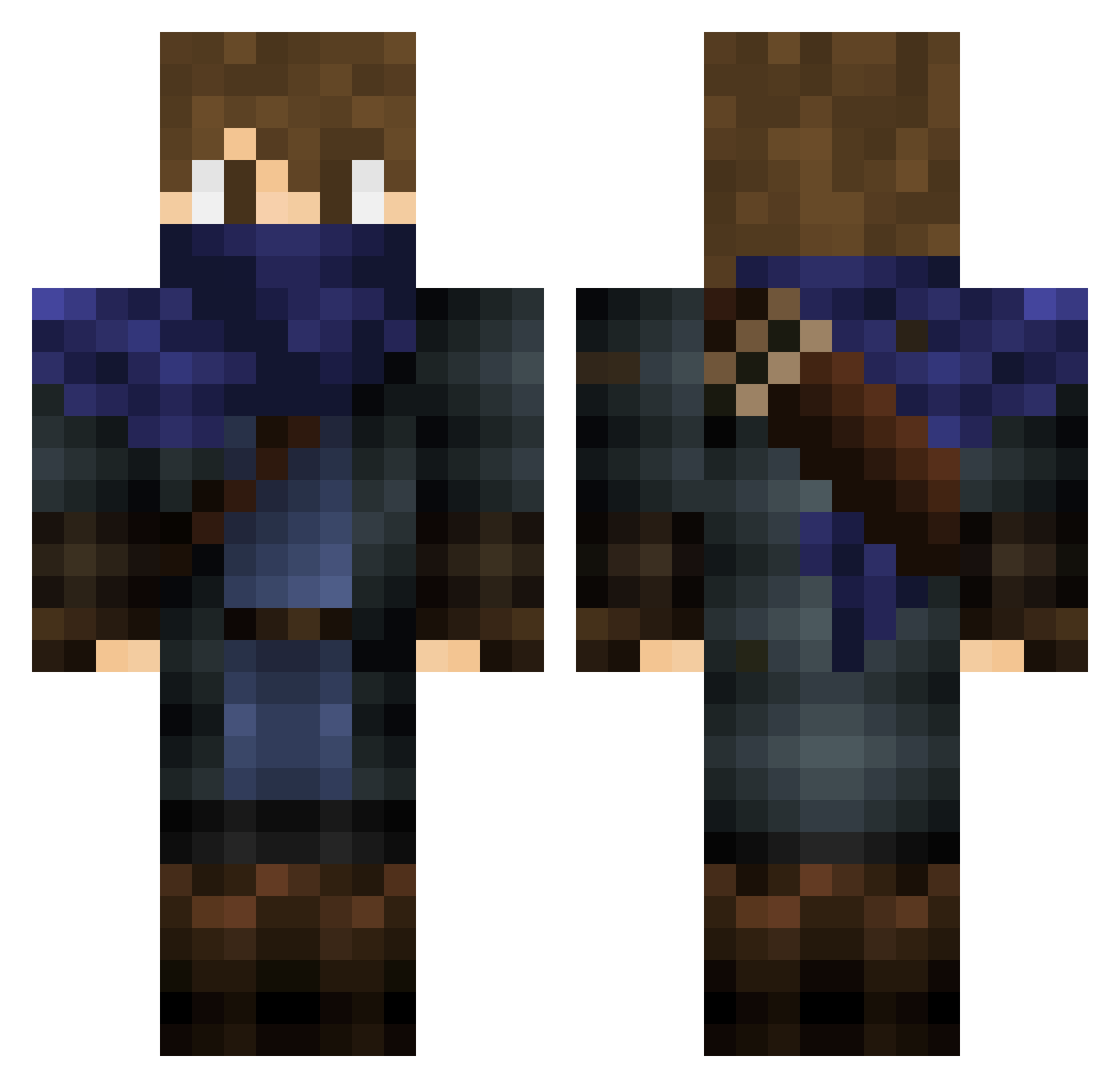 Antares_15 Minecraft skin, front and back view