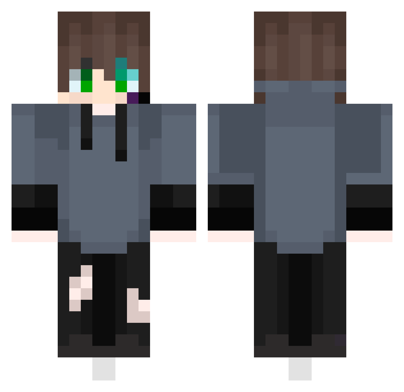 ManuMancuu Minecraft skin, front and back view