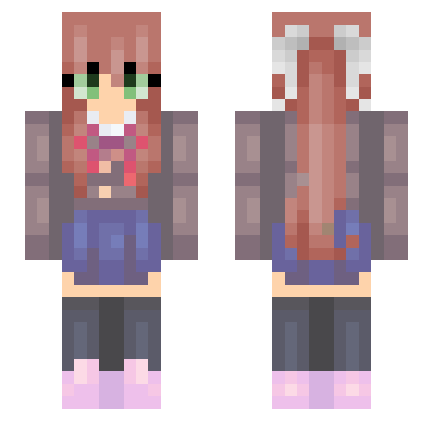 voldemorty Minecraft skin, front and back view