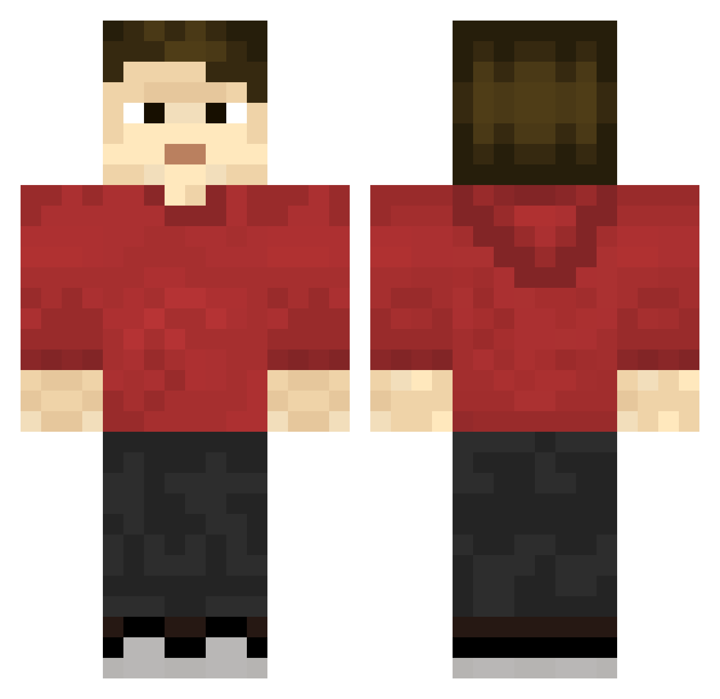 VicroMC Minecraft skin, front and back view