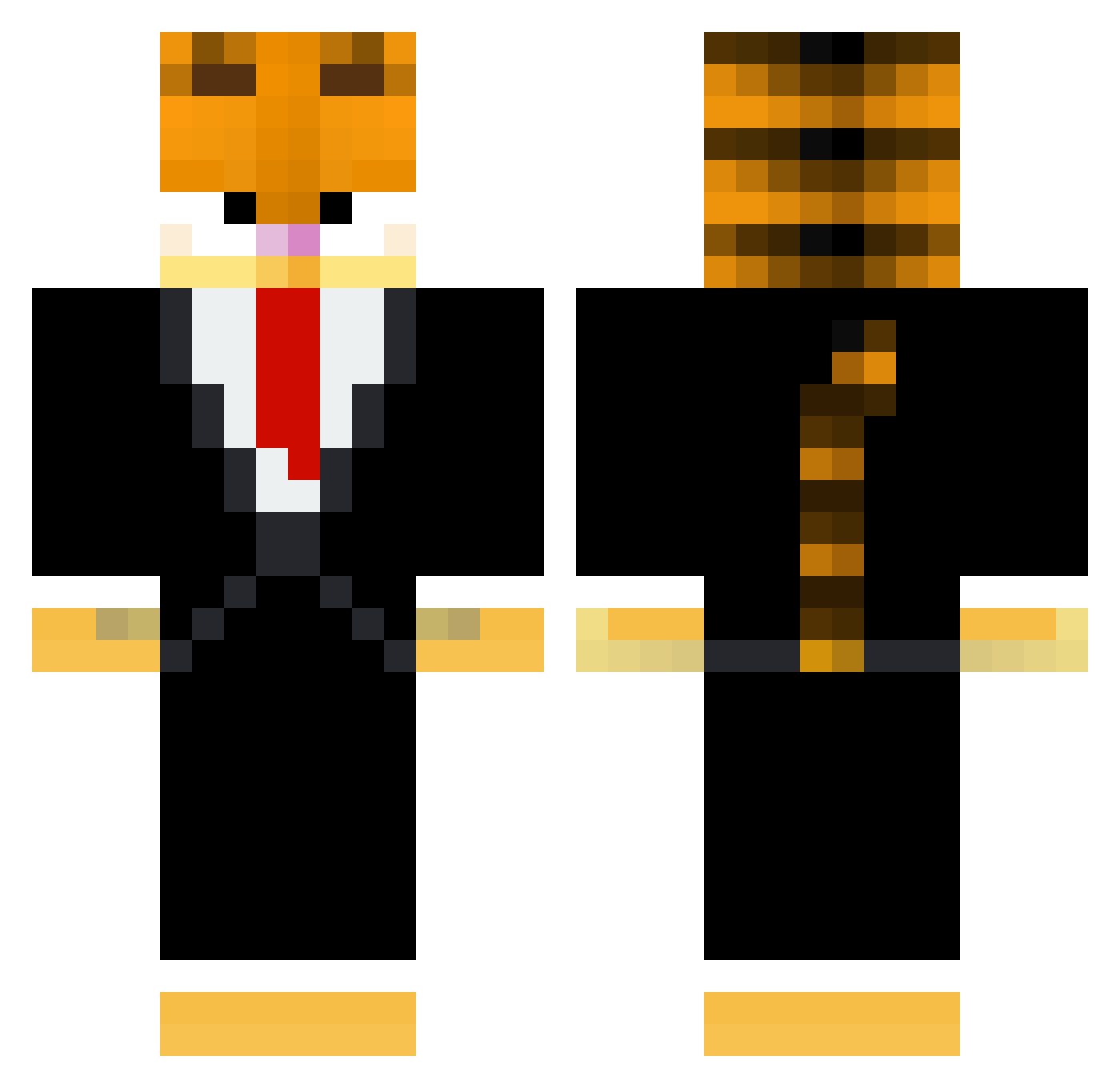 ShadowDrakgon Minecraft skin, front and back view