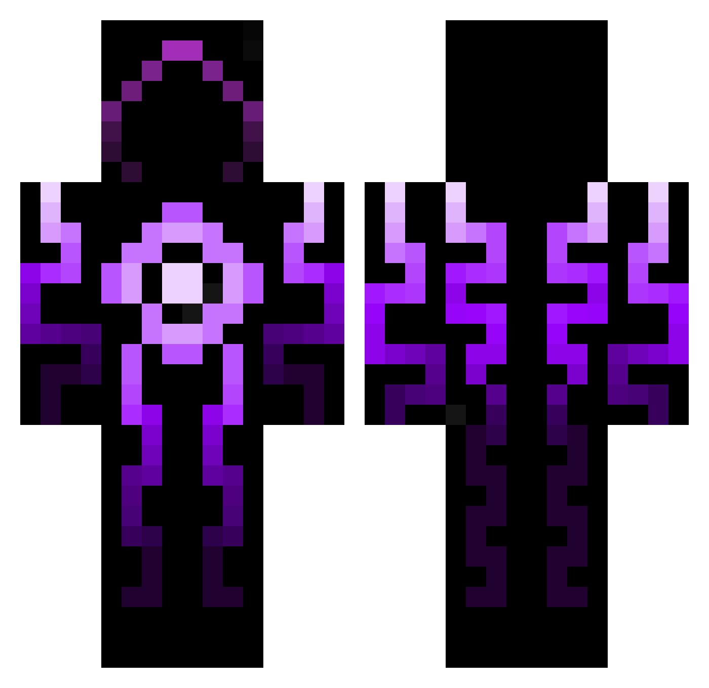 Txmph Minecraft skin, front and back view