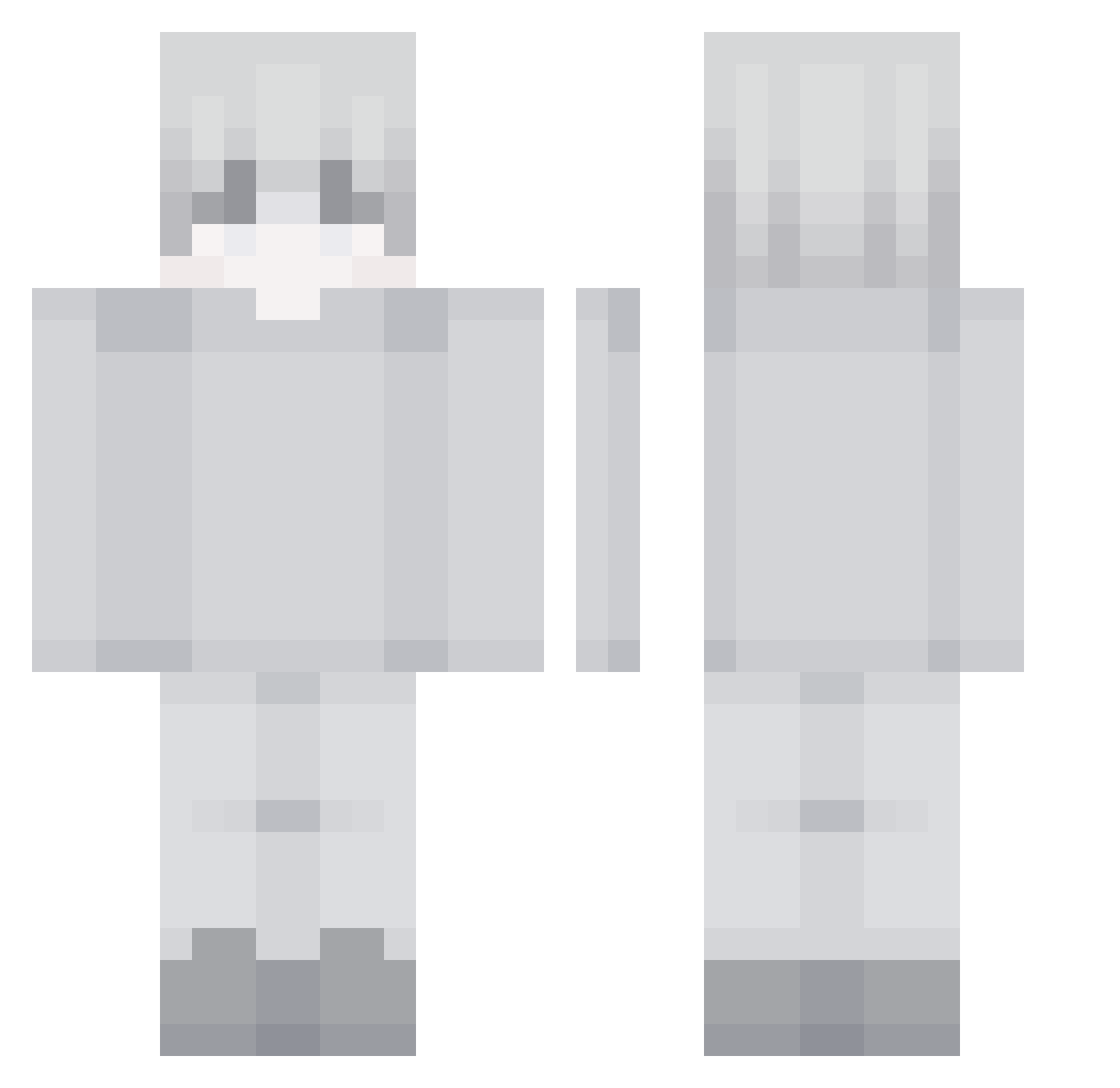 Vizivzx Minecraft skin, front and back view