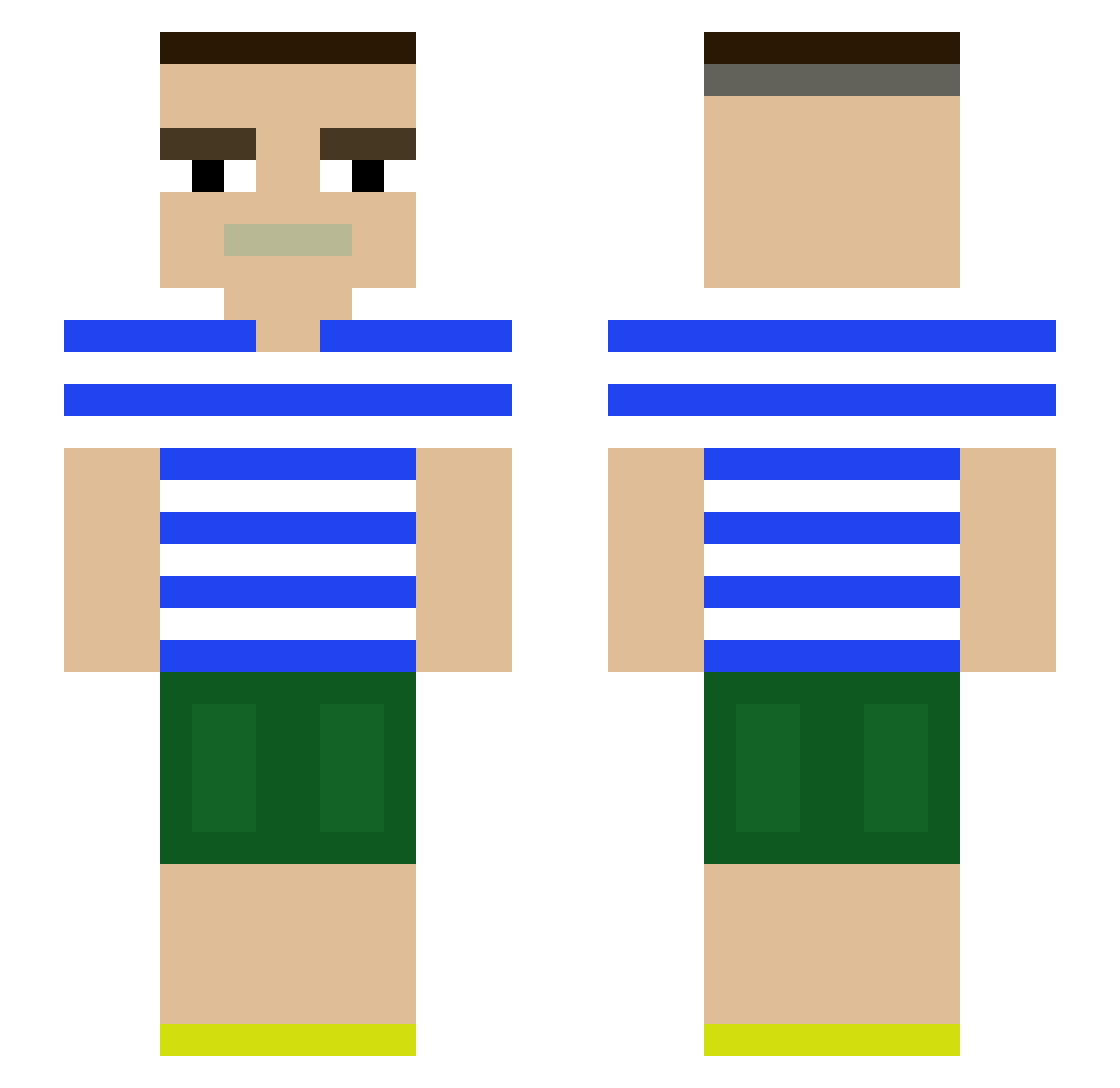 Stone39 Minecraft skin, front and back view