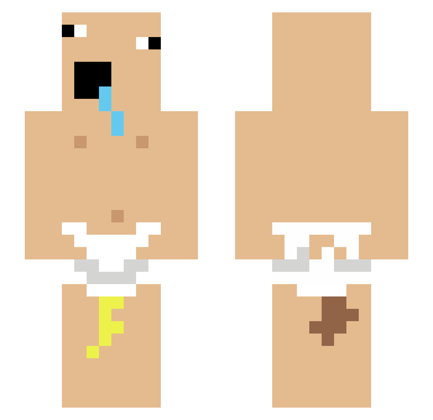 Dorian7338 Minecraft skin, front and back view