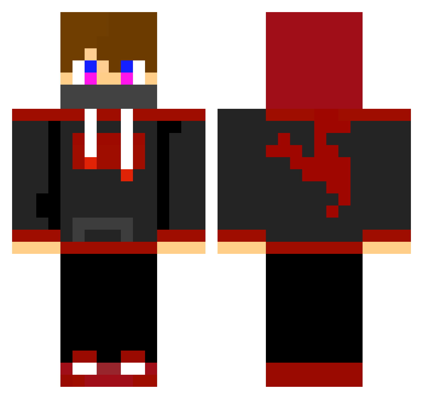ryosandor Minecraft skin, front and back view
