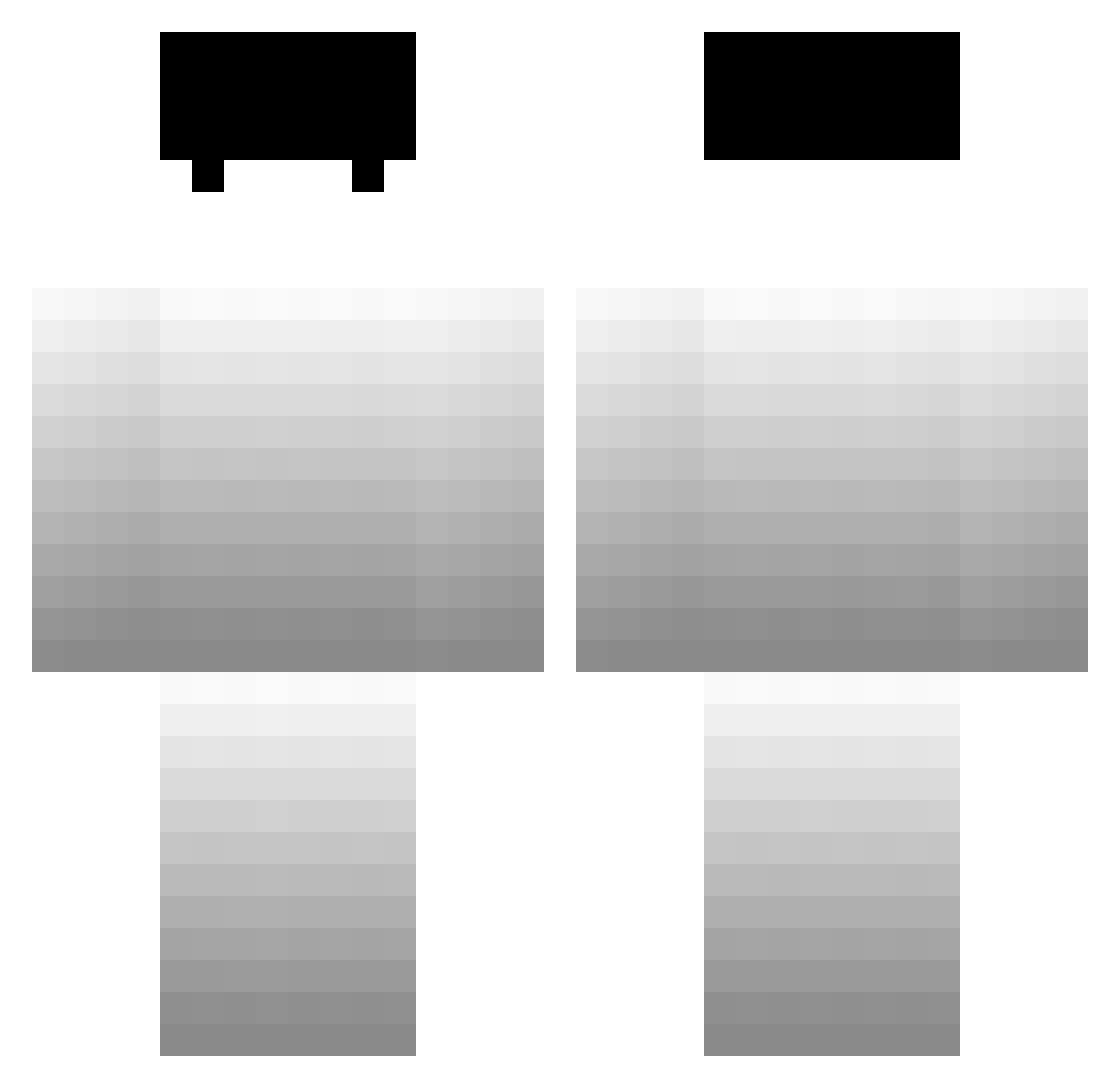 Shese_ Minecraft skin, front and back view