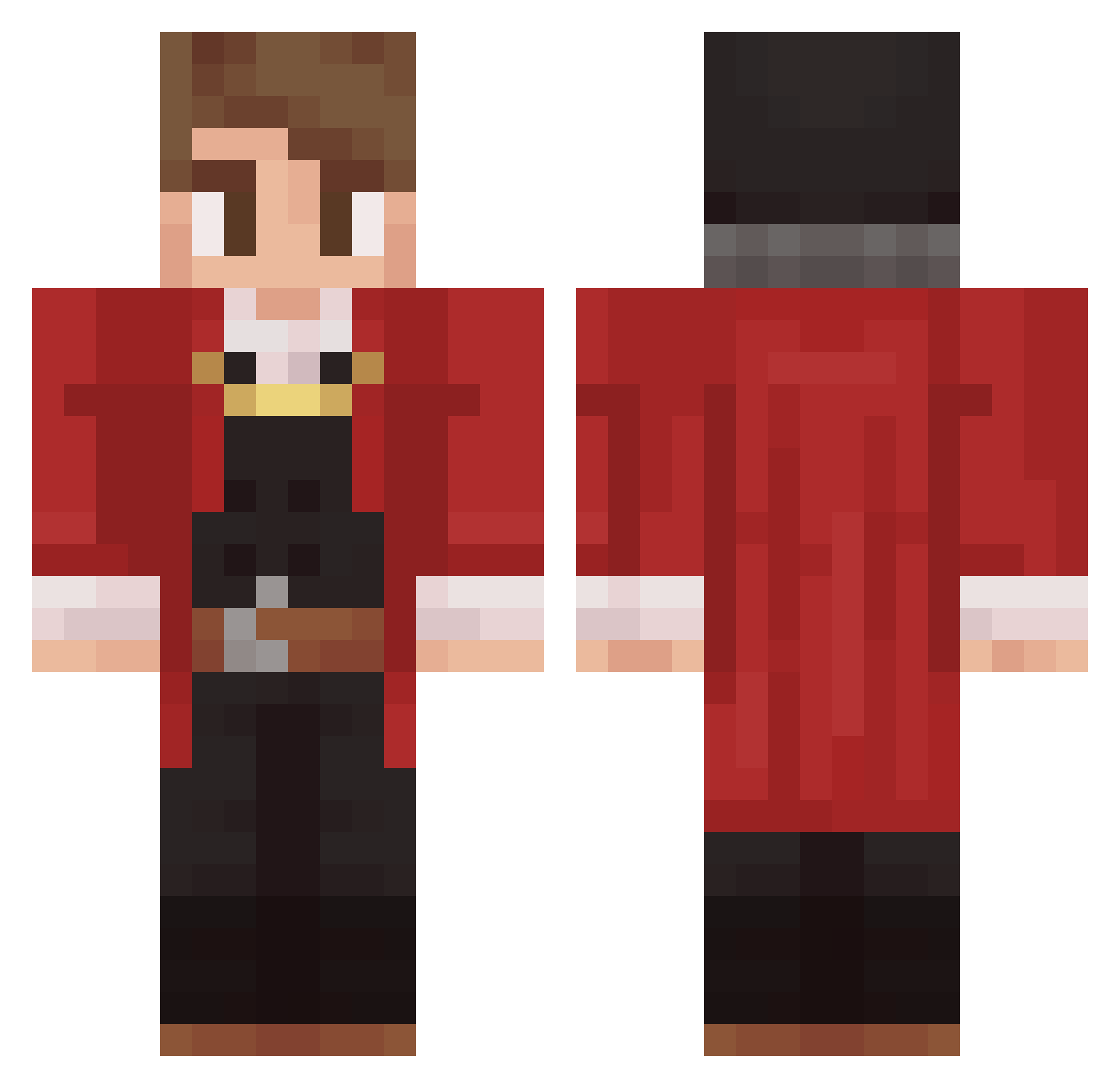 KlashRaick Minecraft skin, front and back view