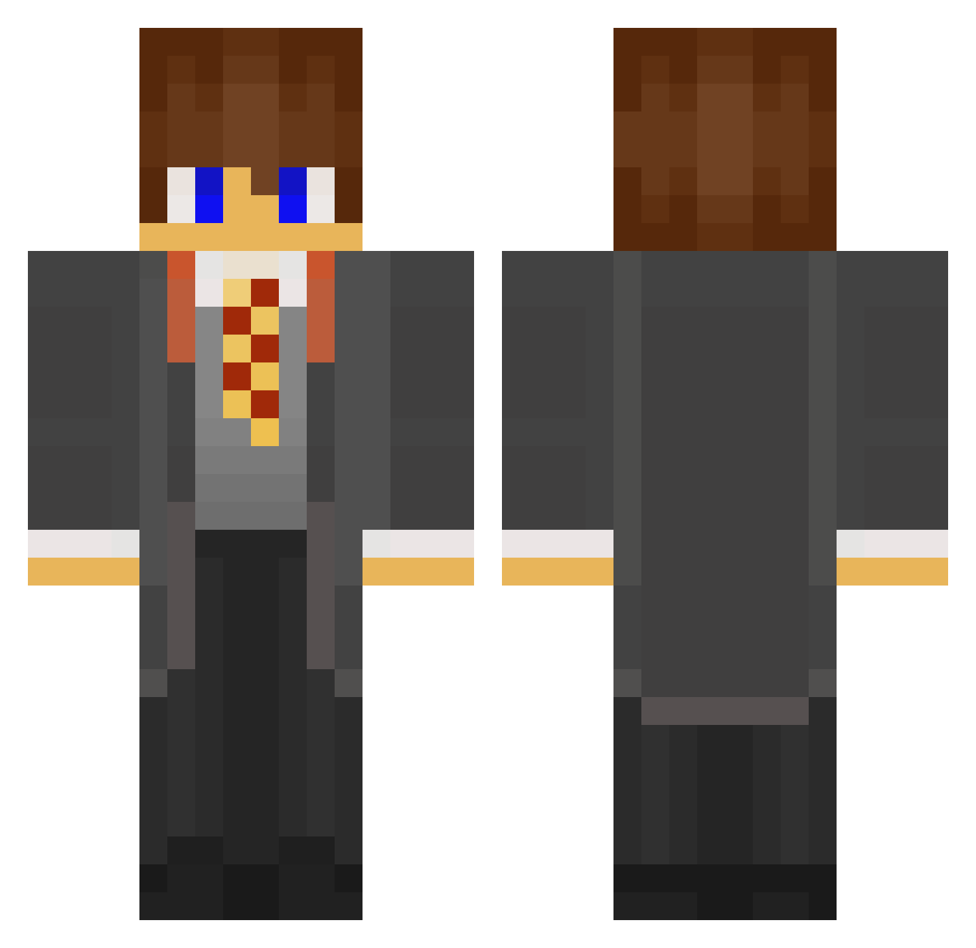 ItsTrenton08 Minecraft skin, front and back view