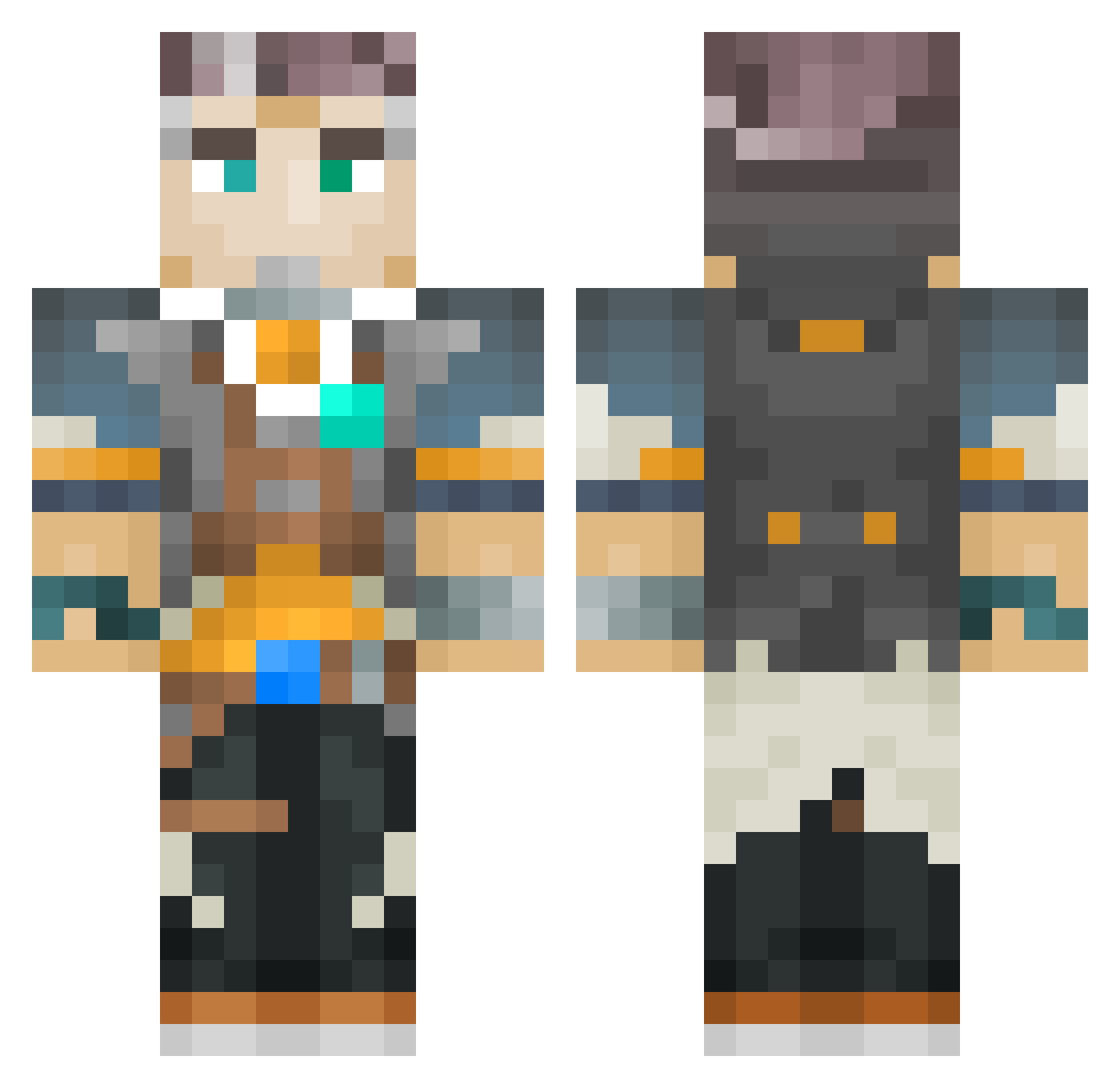 jess0 Minecraft skin, front and back view