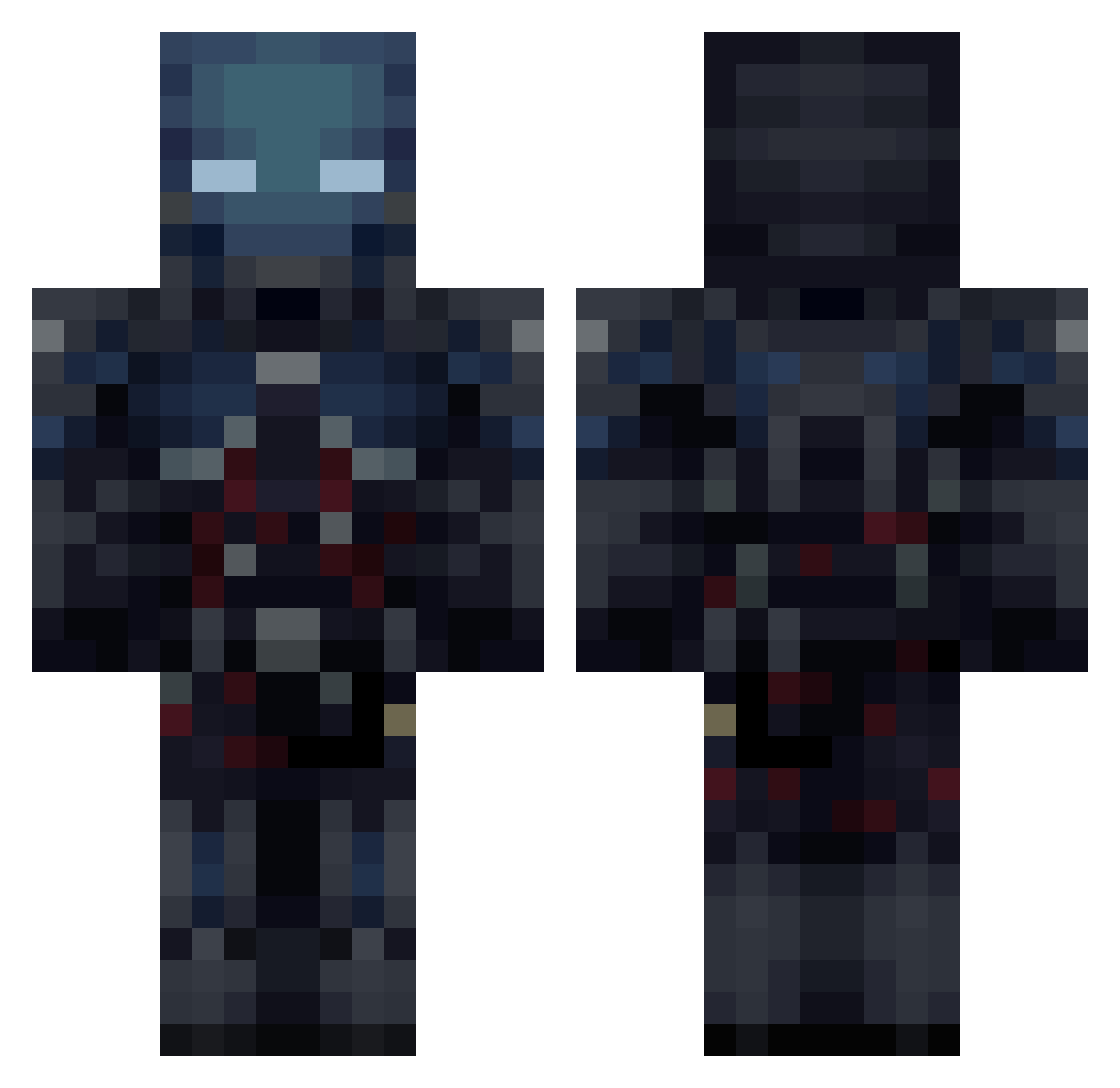 Edddie999 Minecraft skin, front and back view