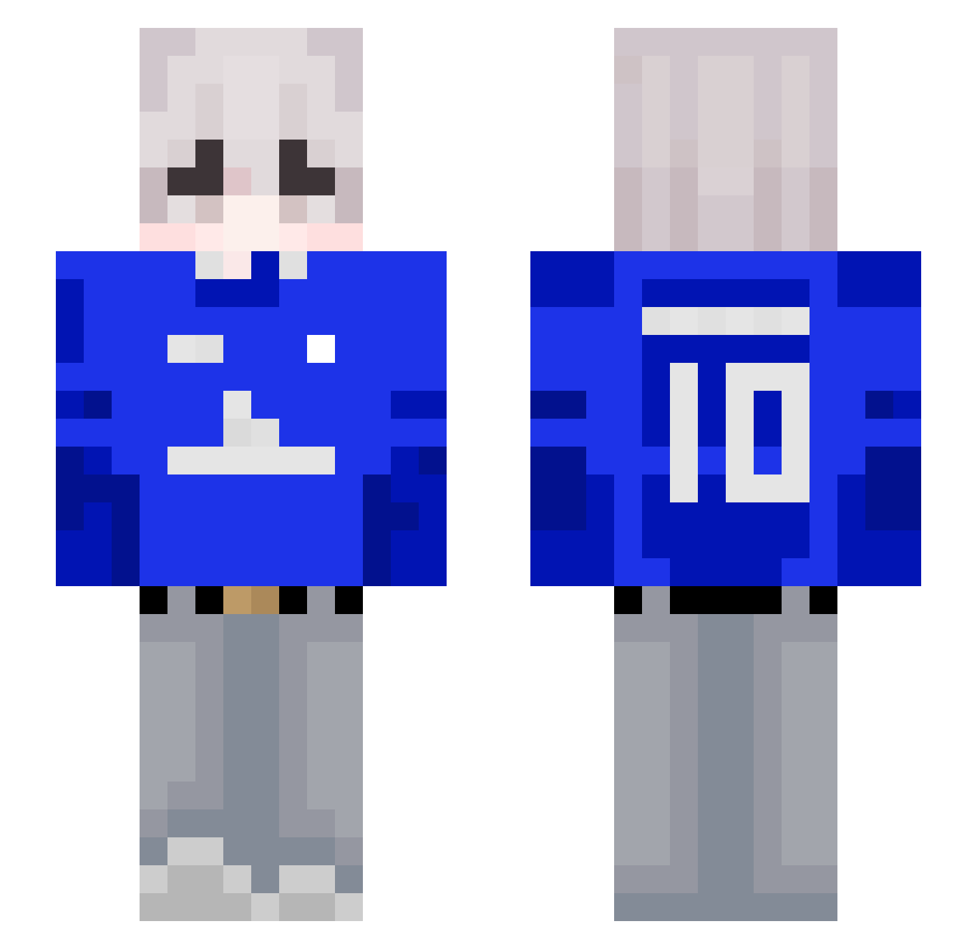Ayont Minecraft skin, front and back view