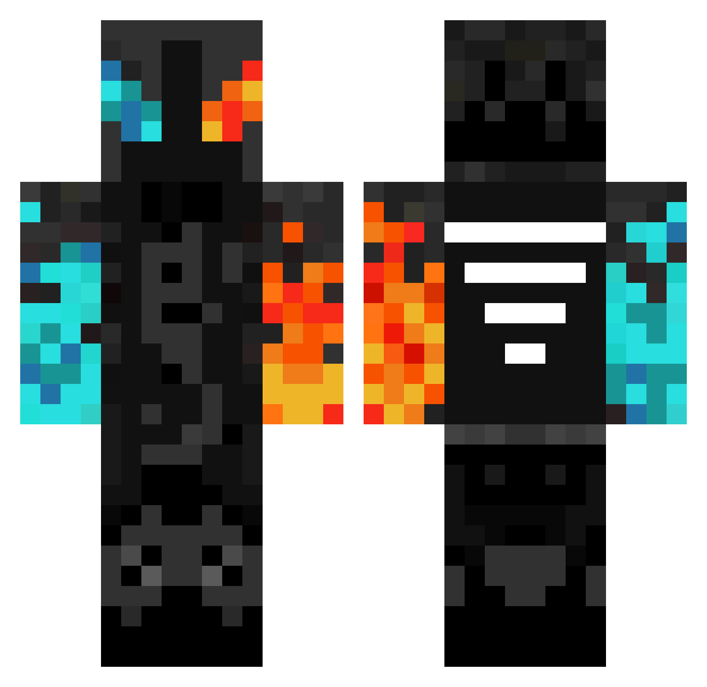 grekot Minecraft skin, front and back view