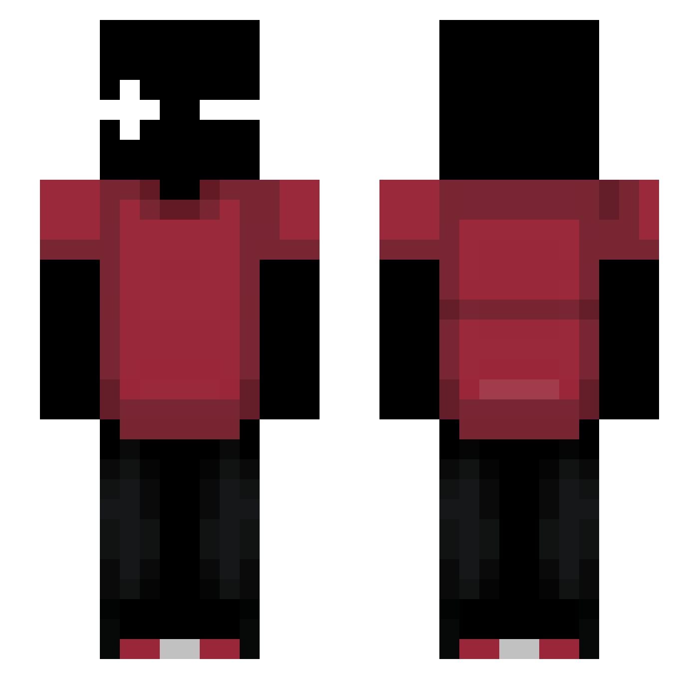 CrashtestMC Minecraft skin, front and back view