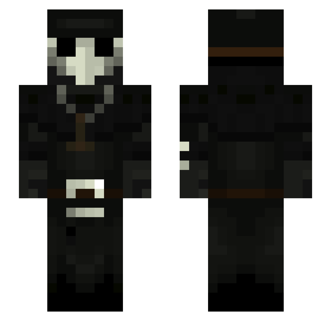 MacSwatta Minecraft skin, front and back view