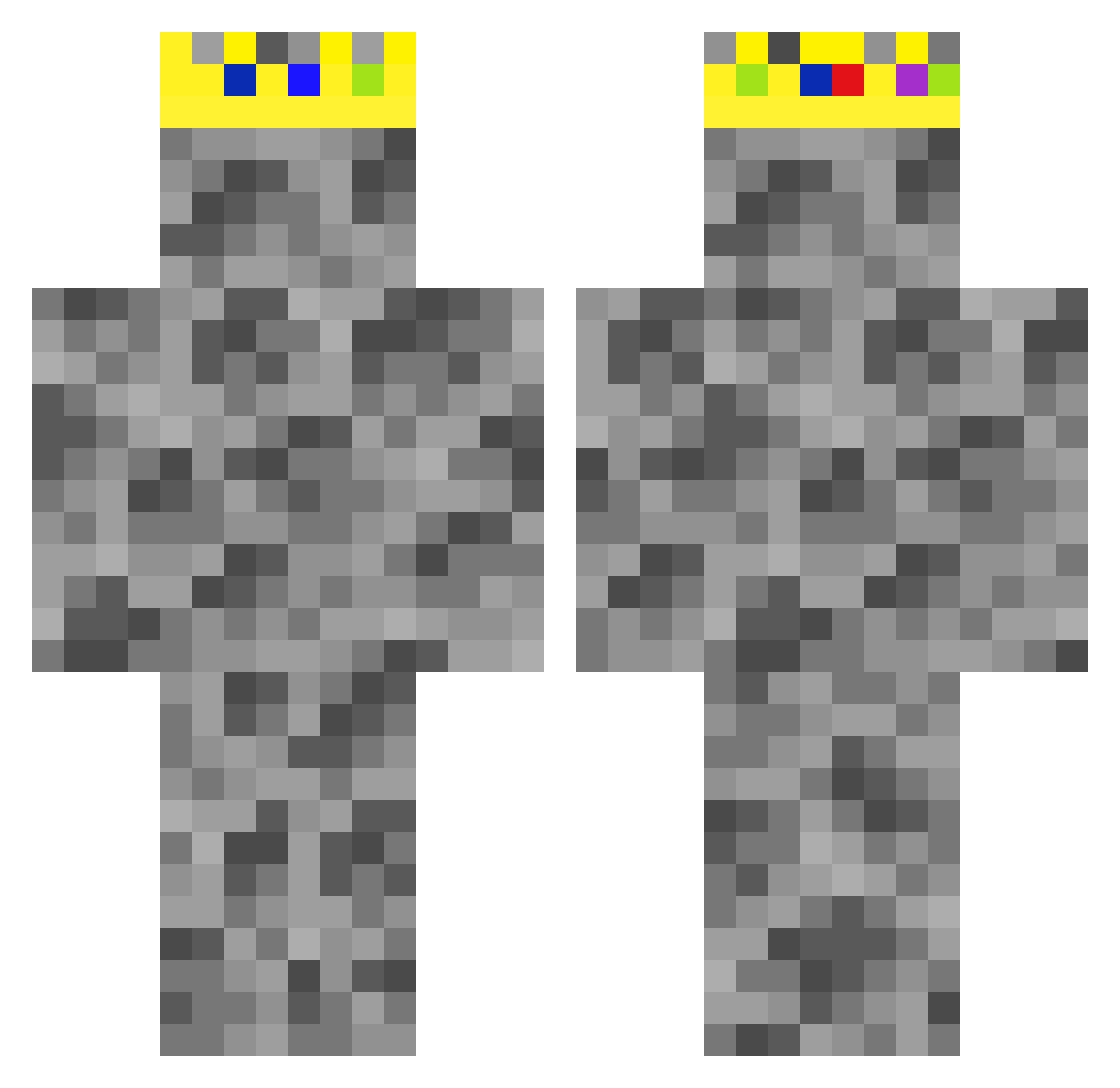 reventionn Minecraft skin, front and back view