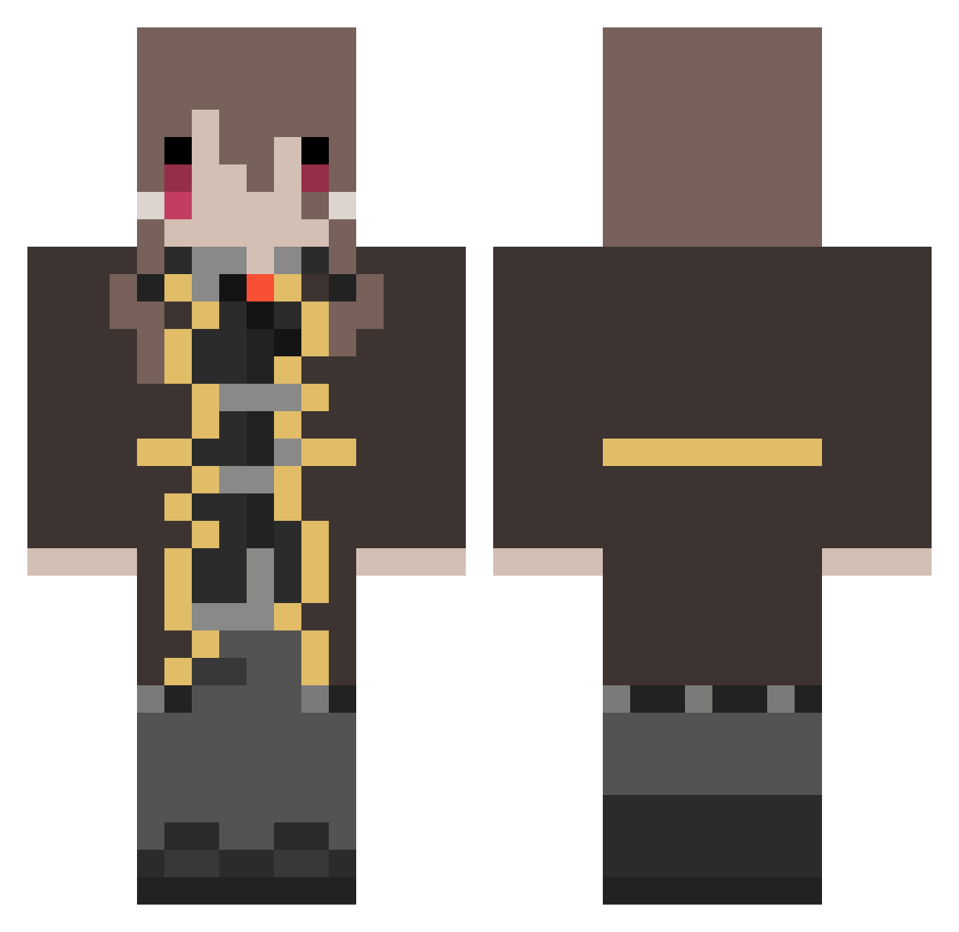 sugi103020 Minecraft skin, front and back view