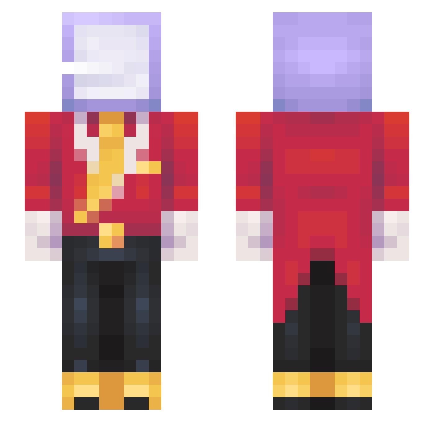 jese87 Minecraft skin, front and back view