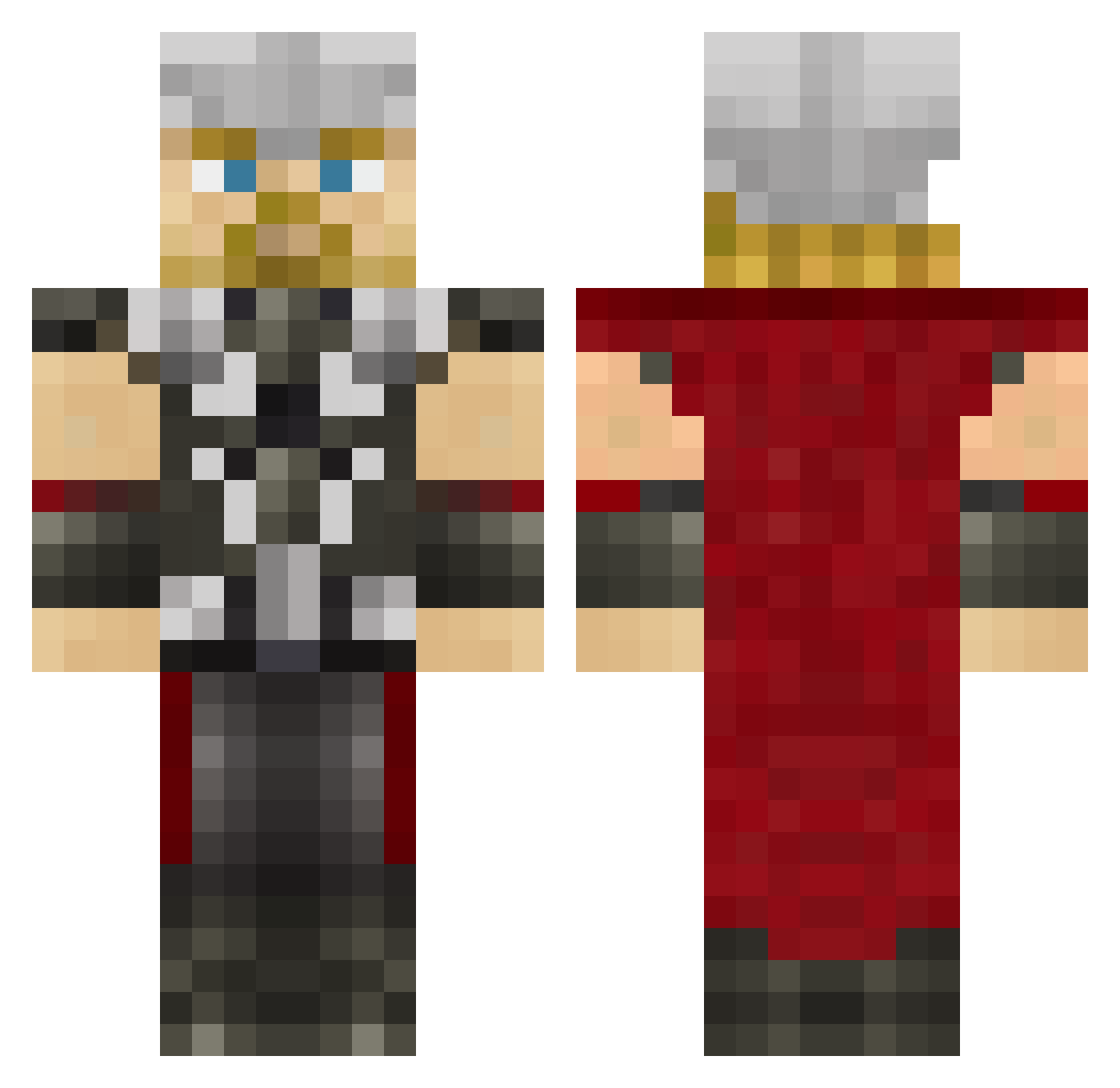 MIKEX009 Minecraft skin, front and back view