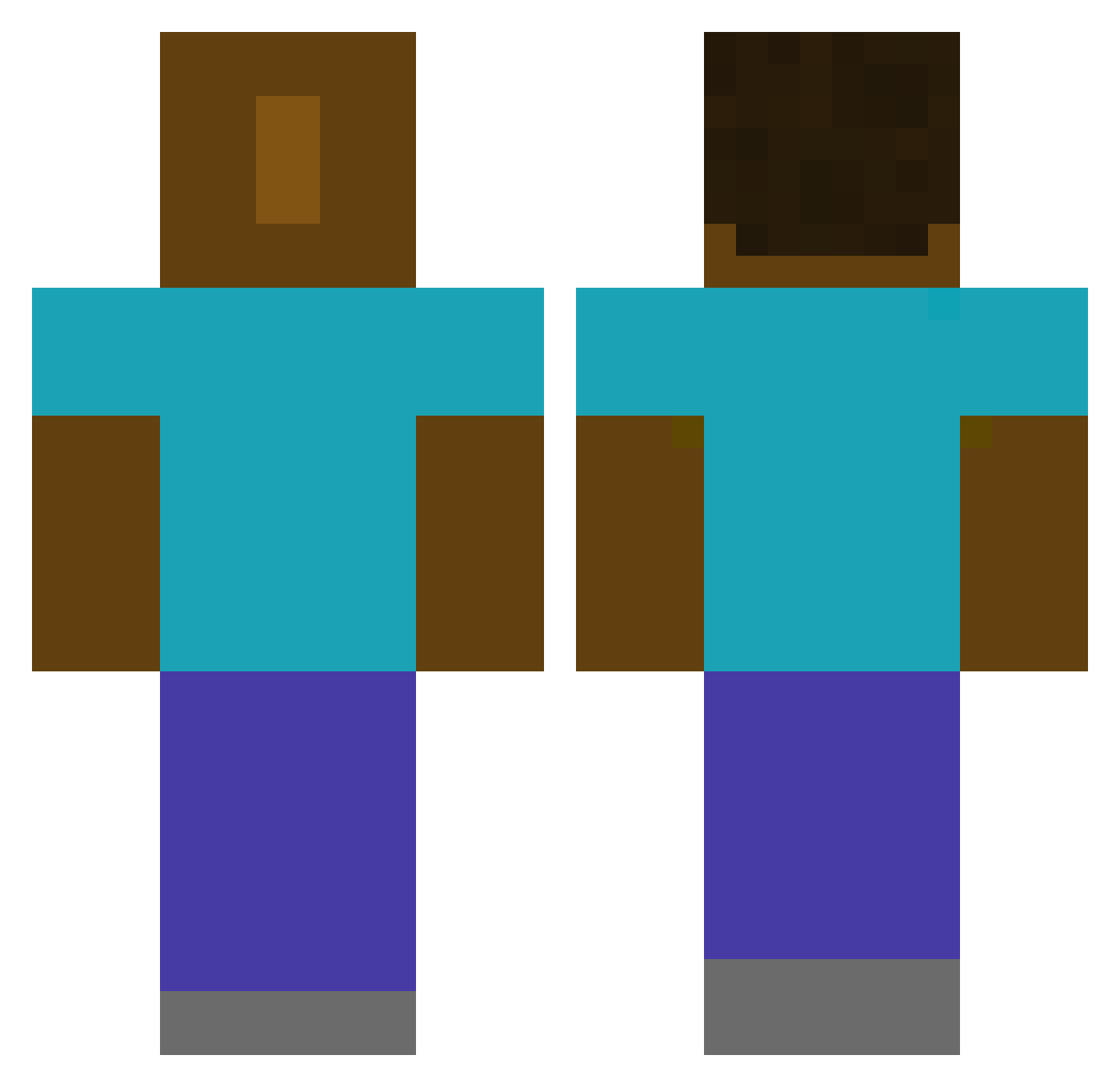 TorjeHeggli Minecraft skin, front and back view