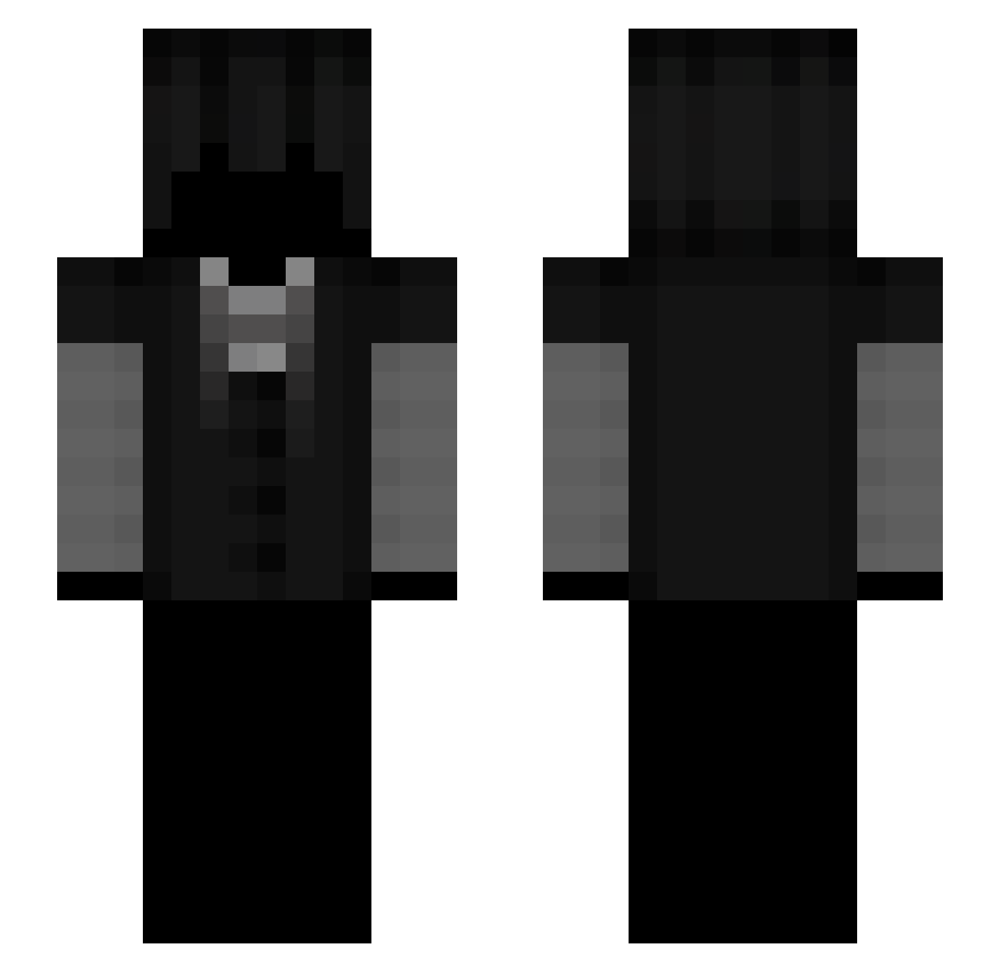 RyunaNeo Minecraft skin, front and back view