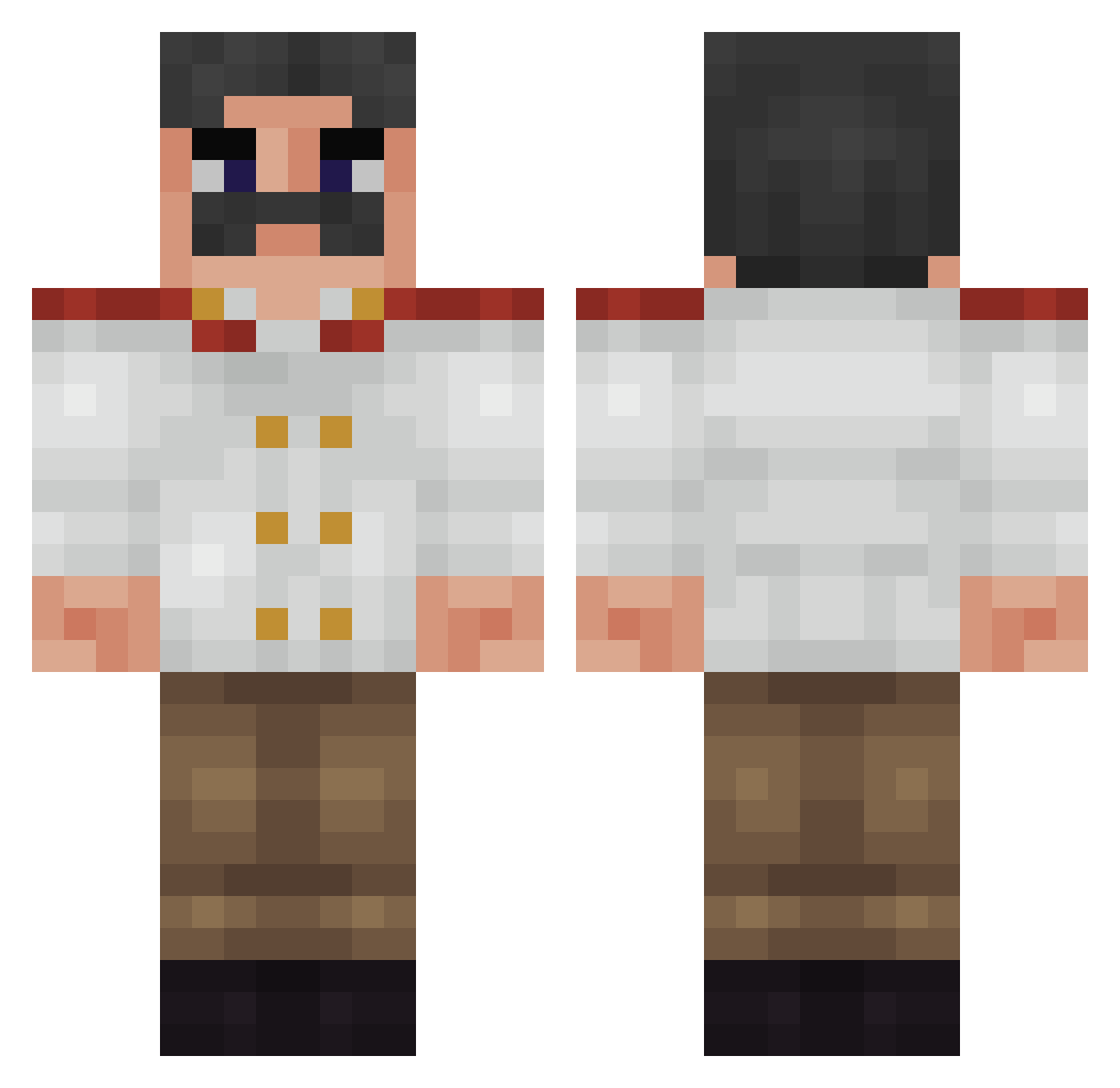 Arian1971 Minecraft skin, front and back view