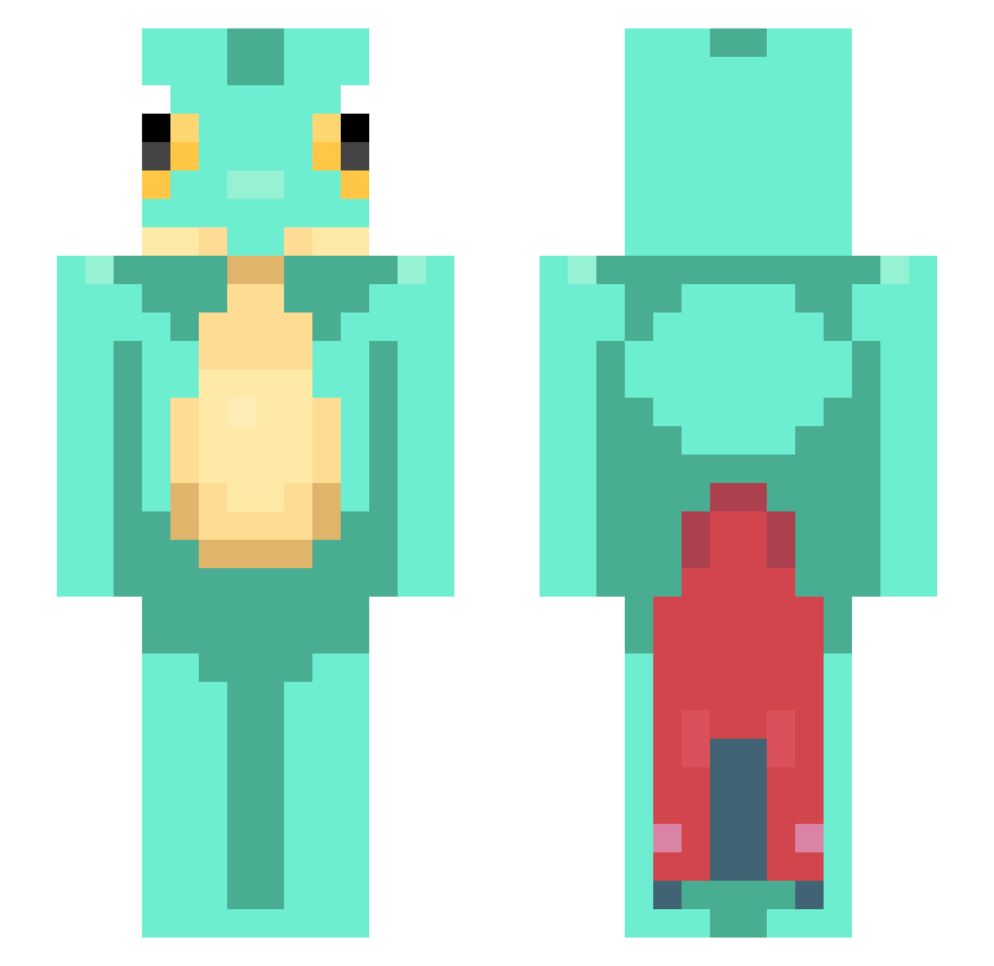 RoronoaDaag Minecraft skin, front and back view