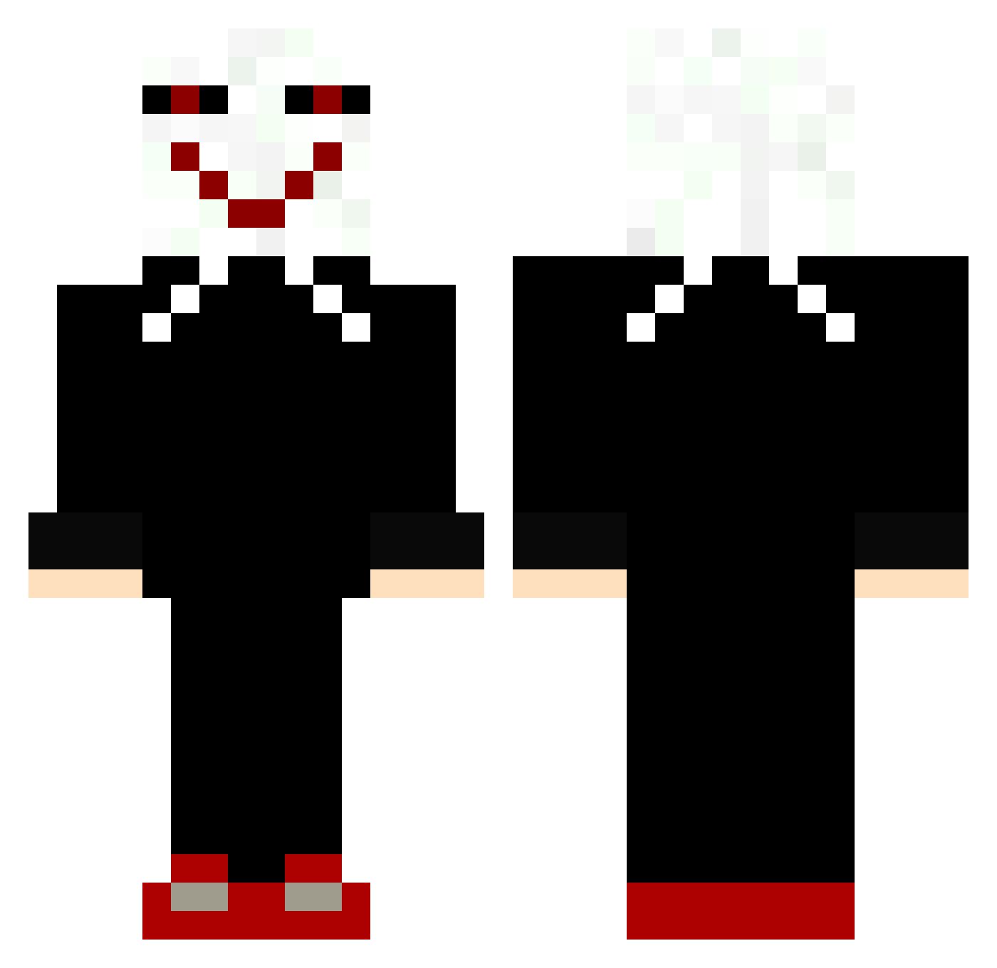 Brightburn000 Minecraft skin, front and back view